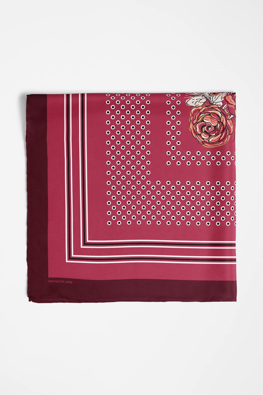 Violla Kadın Gül Kurusu Şal Desenli 50x50 Bandana HYL DG01656-22