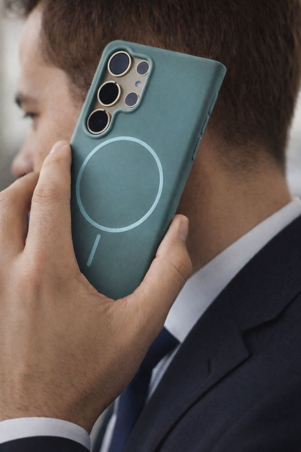 Samsung Galaxy S22 Ultra Kılıf – İçi Kadife – MagSafe Uyumlu – Yeşil Renk – Telefon Kılıfı