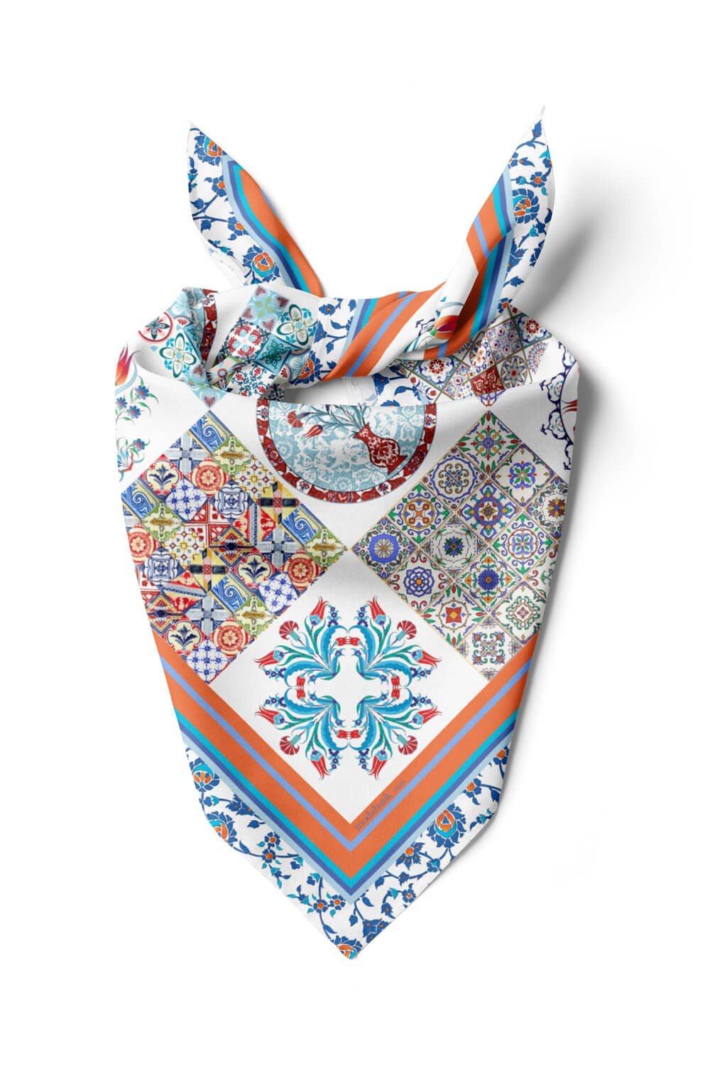 Y6 KADIN ÇİNİ DESENLİ BANDANA DG10244