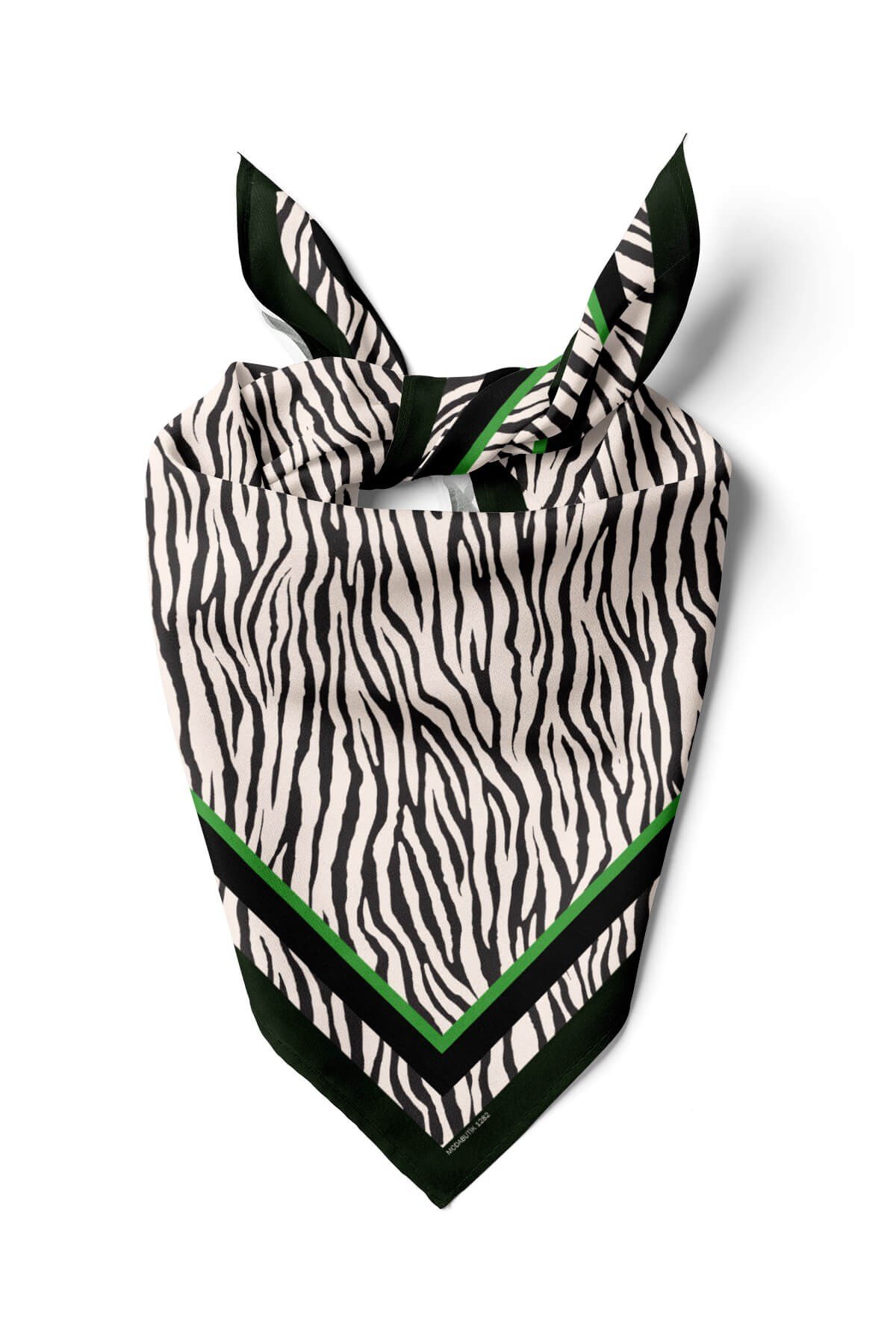 Violla Kadın Siyah Beyaz Zebra Desenli 50x50 Bandana HYL DG01282-22