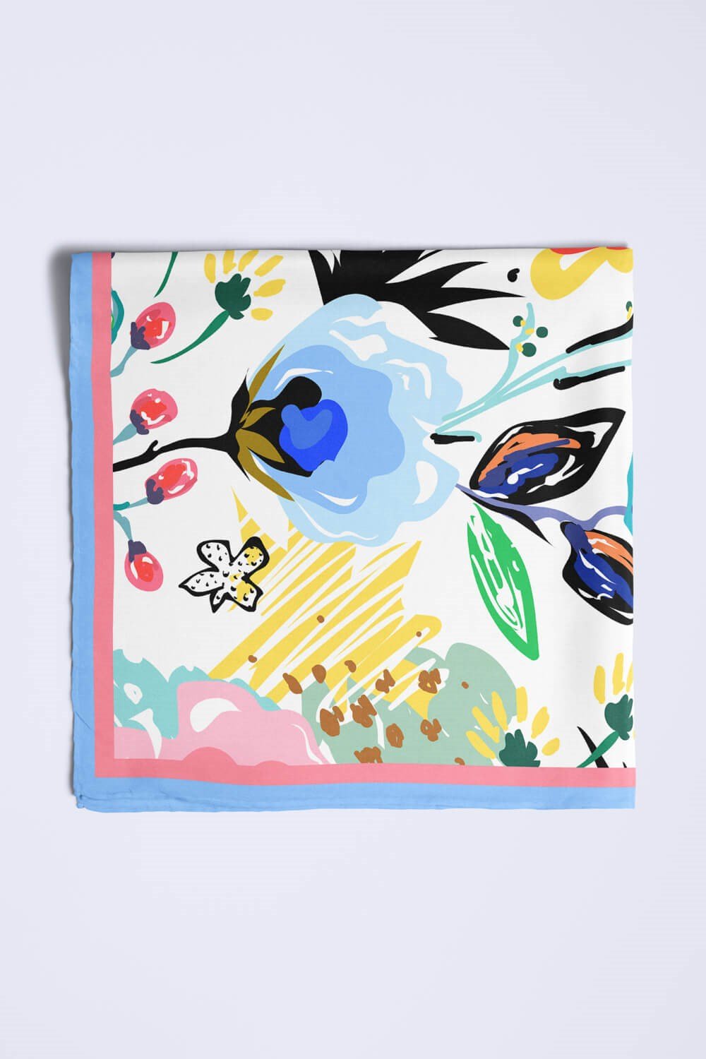 B7 Violla Çiçek Desenli Bandana