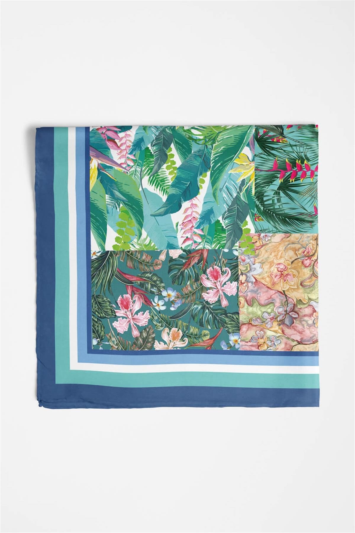 Violla TROPIC PATCHWORK TASARIMLI BANDANA DG12019