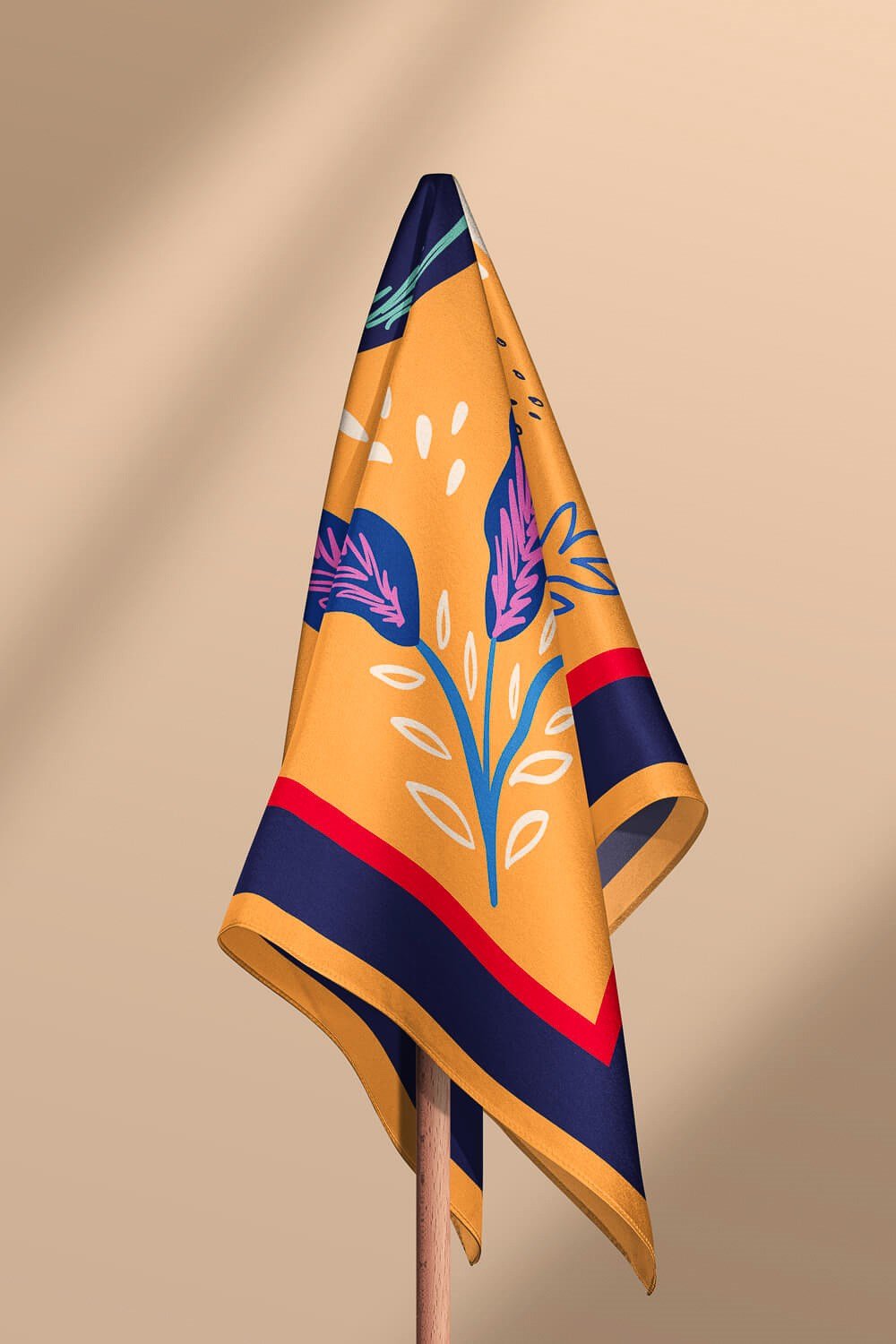 B58 Violla Balık Desenli Bandana