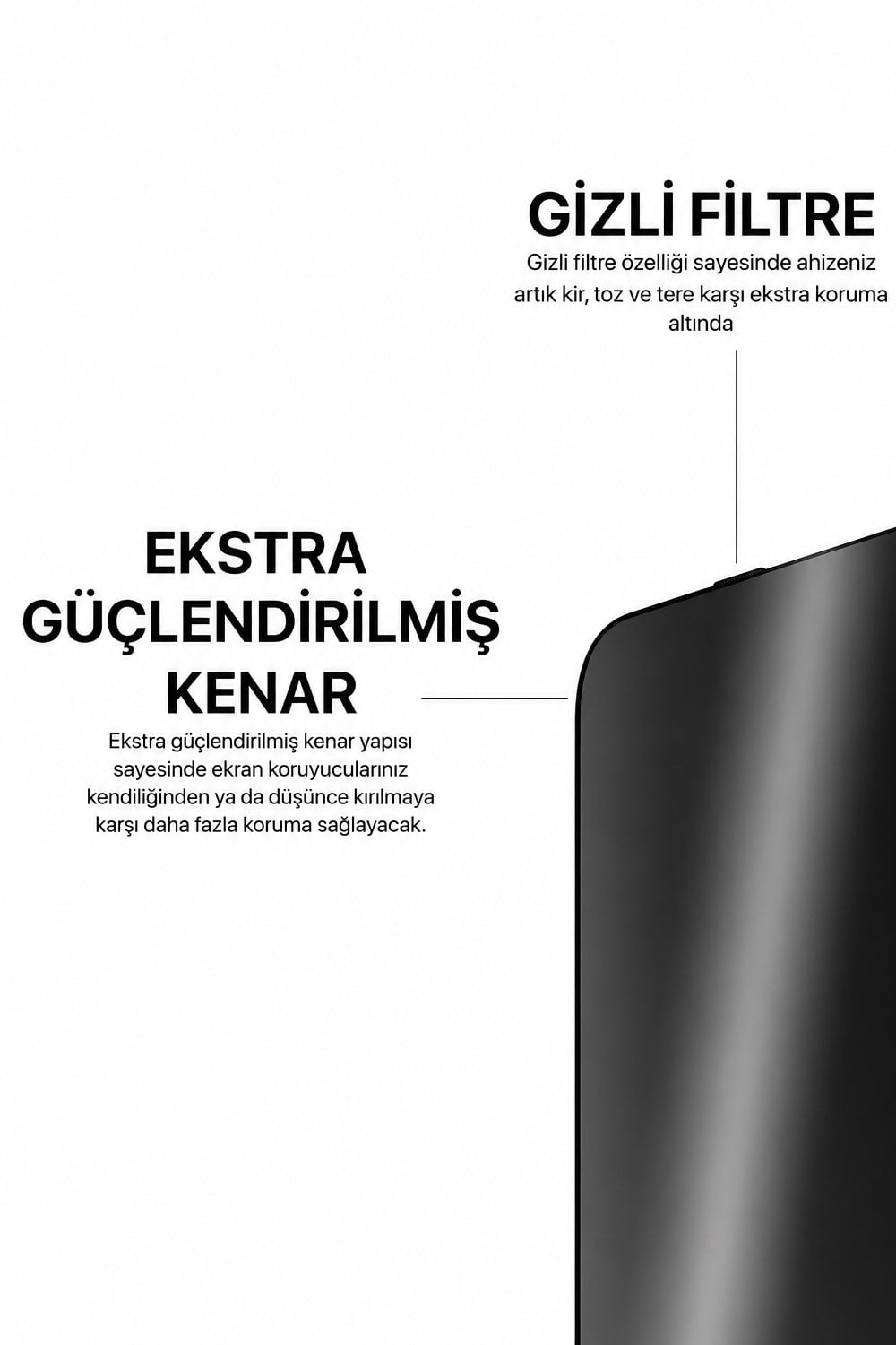 İPhone 15 Plus Hayalet Ekran Koruyucu % 100 Cam (Temperli)  Kolay Kurulum Aparatlı
