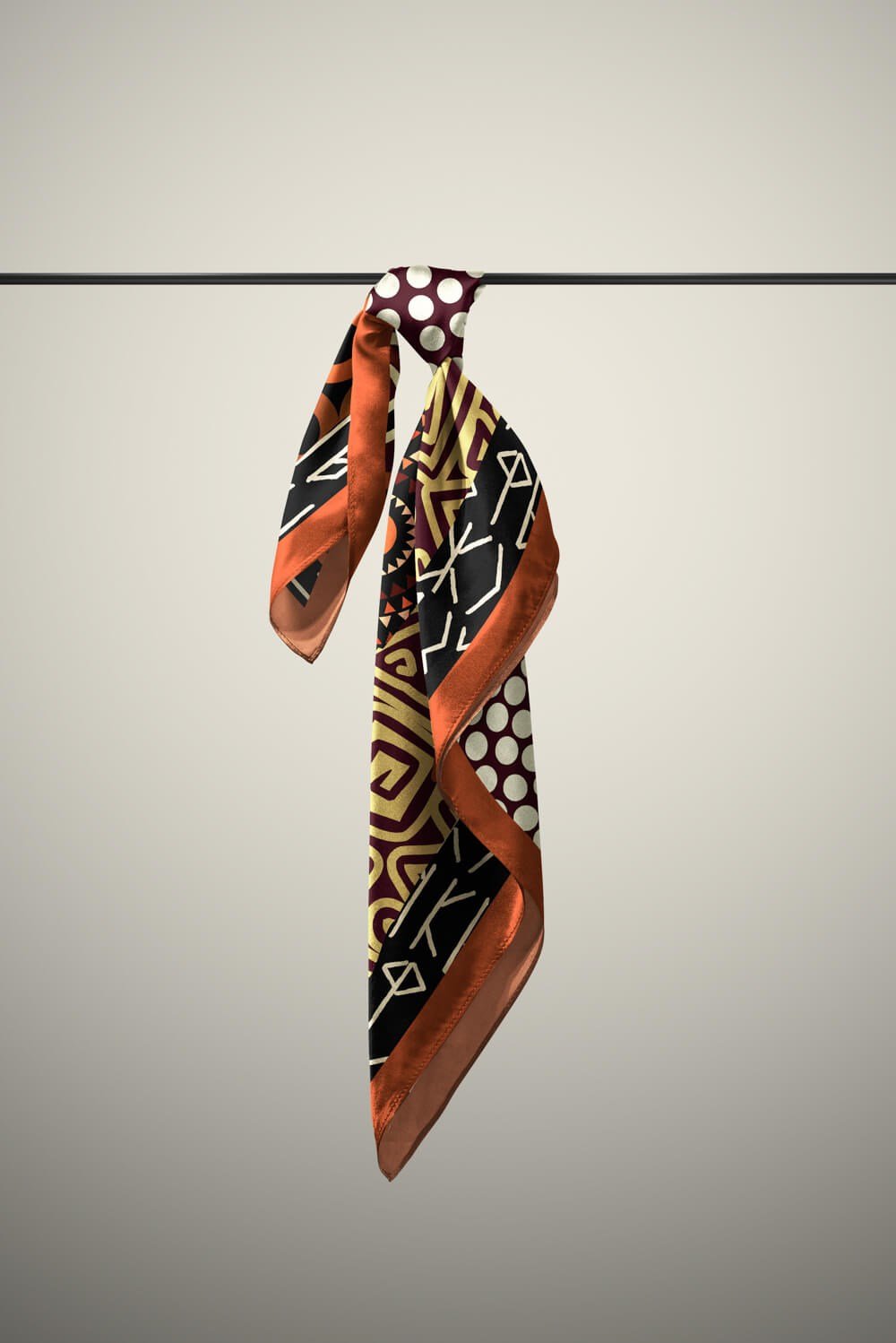 Violla E96 Kadın Etnik Desenli Bandana 50x50 DG0253-22
