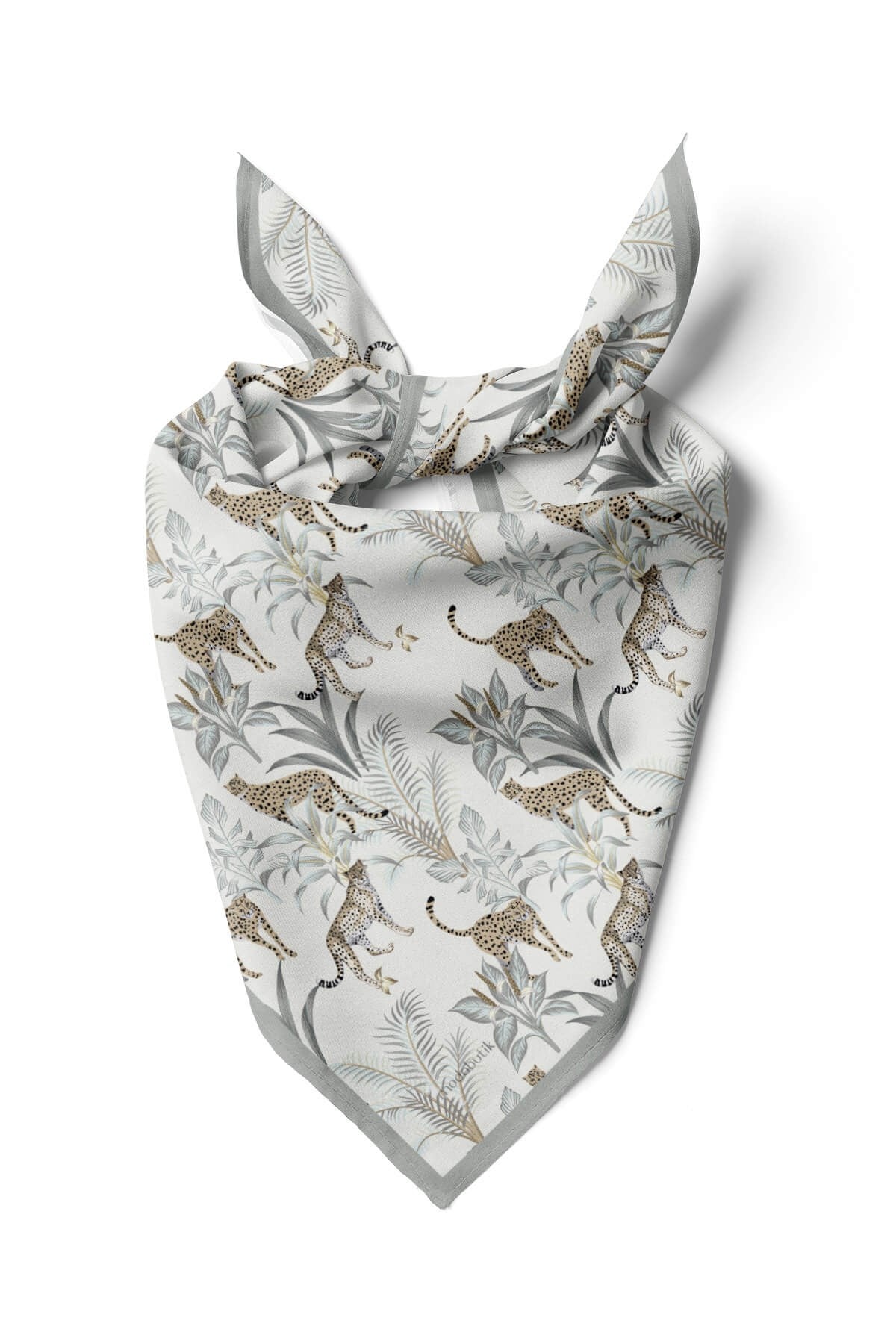 F110 Violla Leopar Hayvanı Desenli Bandana