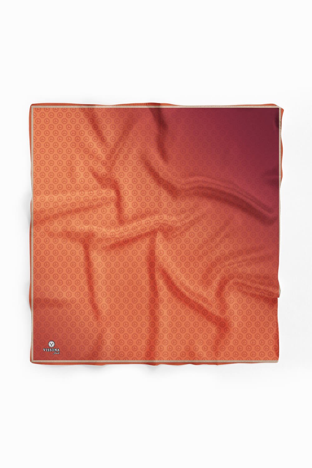 %100 İpek Kadın Desenli Bandana 80x80