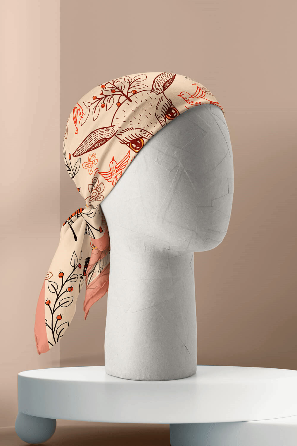 V57 Modabutik Geyik Desenli Bandana