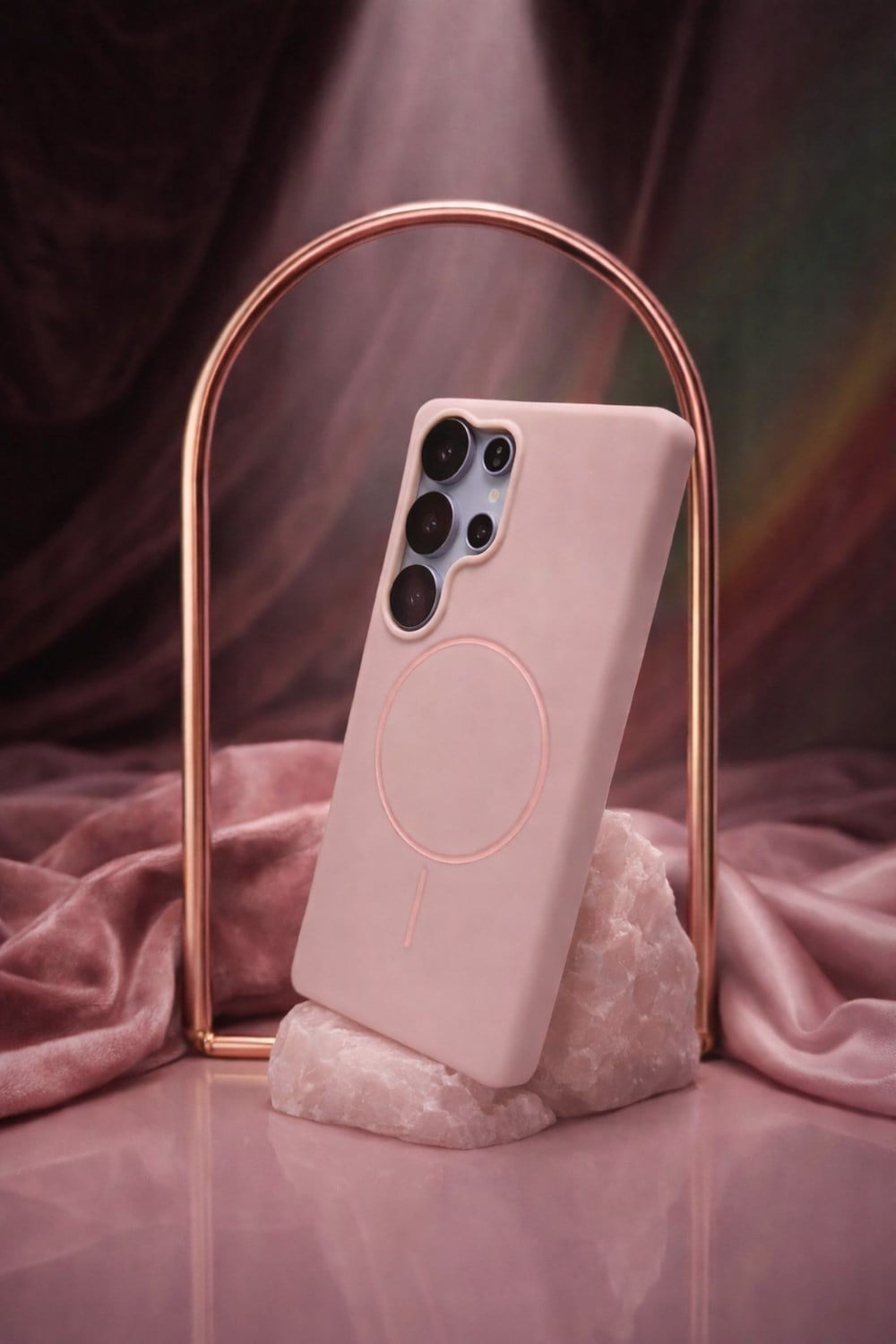 Samsung Galaxy S25 Ultra Kılıf – İçi Kadife – MagSafe Uyumlu – Pembe Renk – Telefon Kılıfı