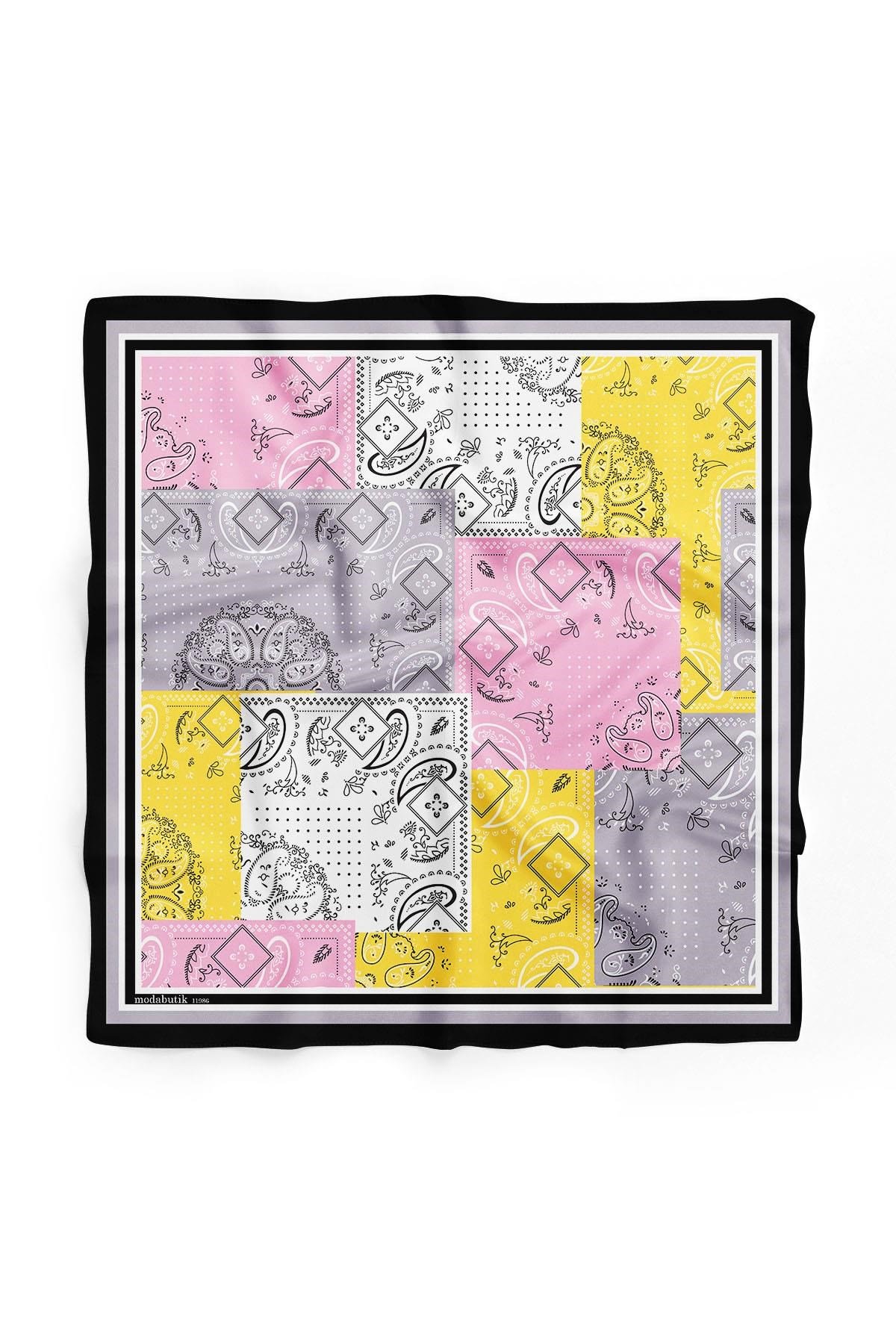 Violla F72 ŞAL TASARIMLI PATCHWORK  BANDANA  DG11986