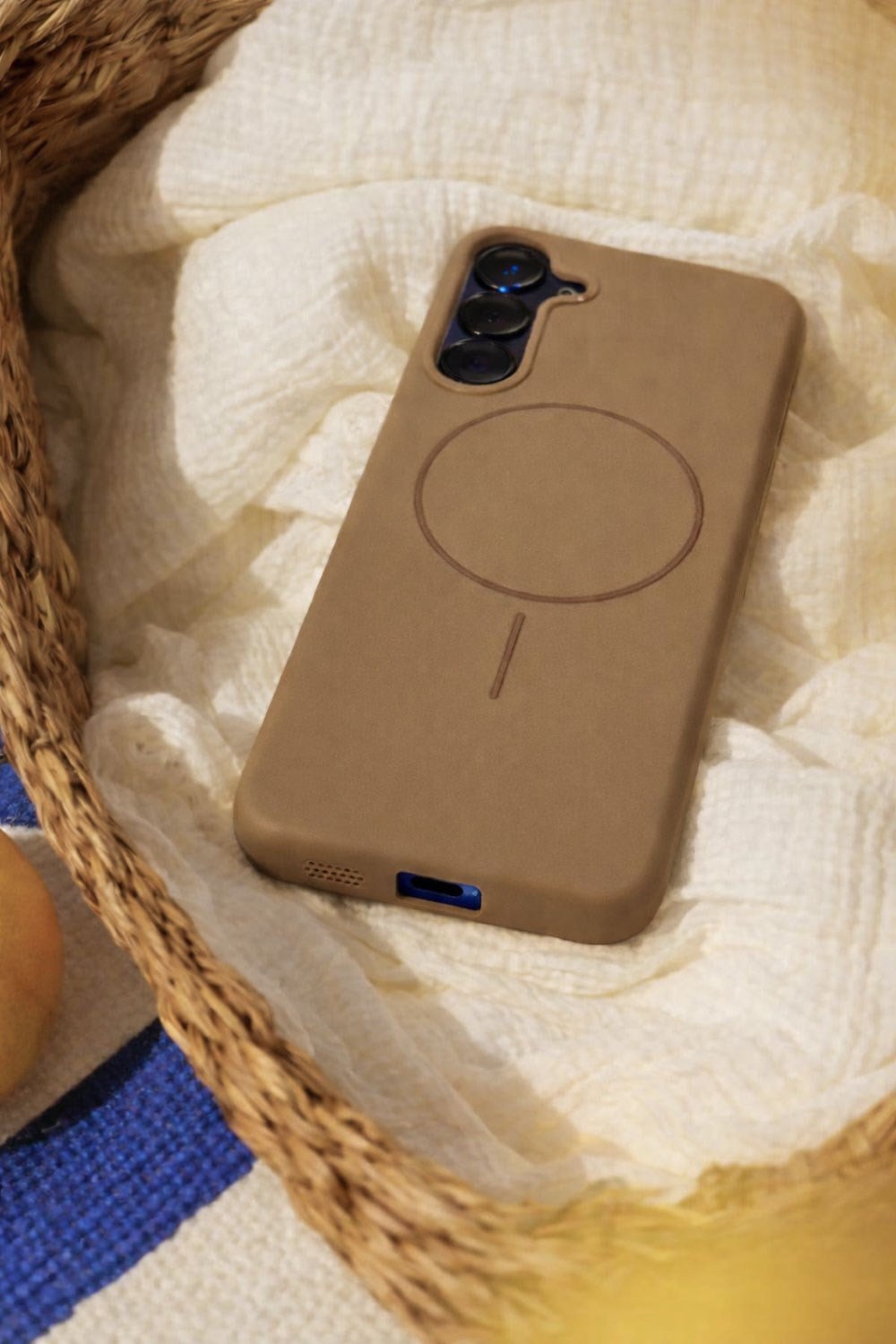 Samsung Galaxy S25 Kılıf – İçi Kadife – MagSafe Uyumlu – Camel Renk – Telefon Kılıfı