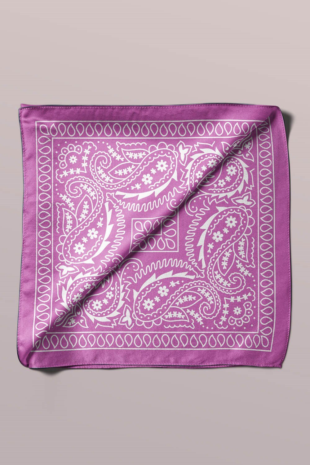 D81 Violla Şal Desenli Bandana
