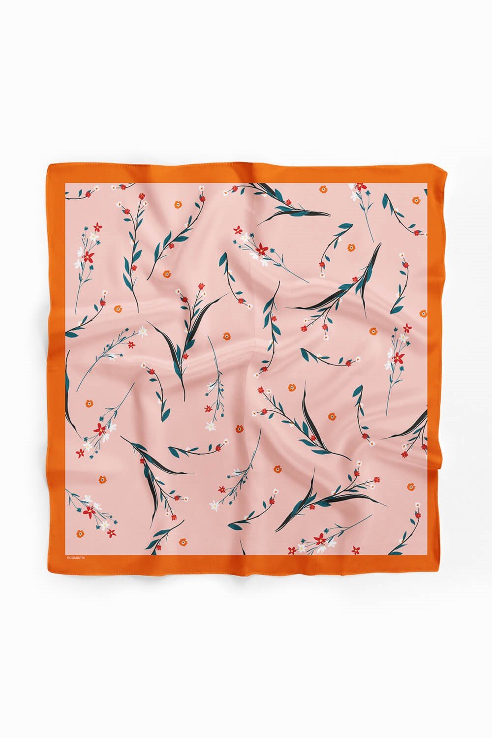 Violla Y88 Kadın Flow Desenli Bandana 50x50 Pudra DG0170-22 Snz