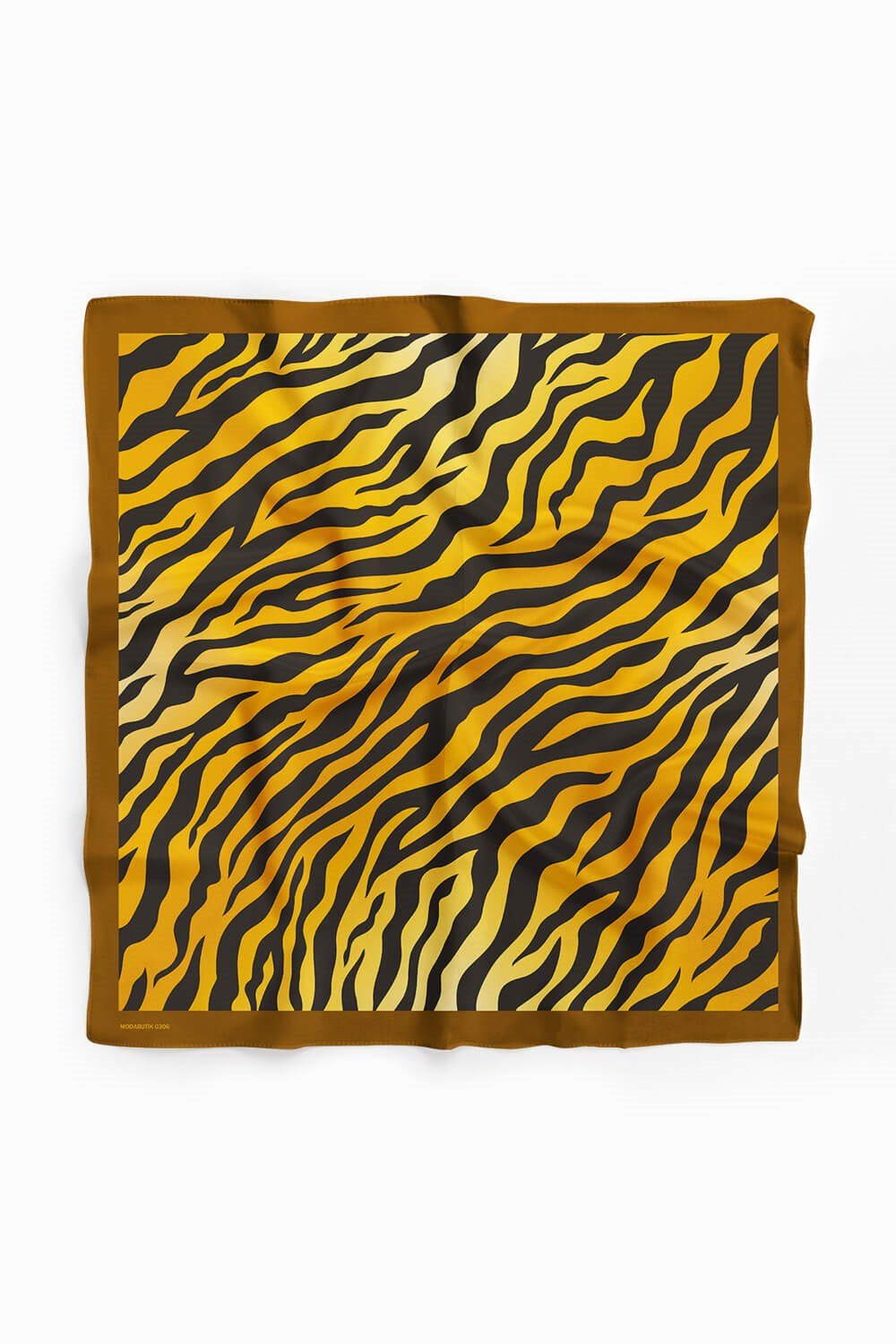 Violla D108 Kadın Dalgalı Desenli Bandana 50x50 Sarı DG0306-22