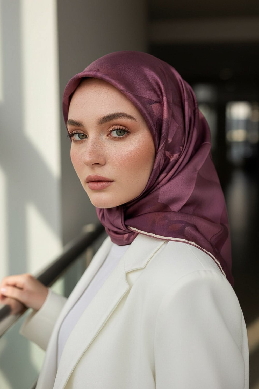 % 57 İPEK % 43 VİSKON Twill İpek Çiçek Desenli Gül Kurusu Renkli 90x90 Dikim Şekli : El Dikişi Eşarp