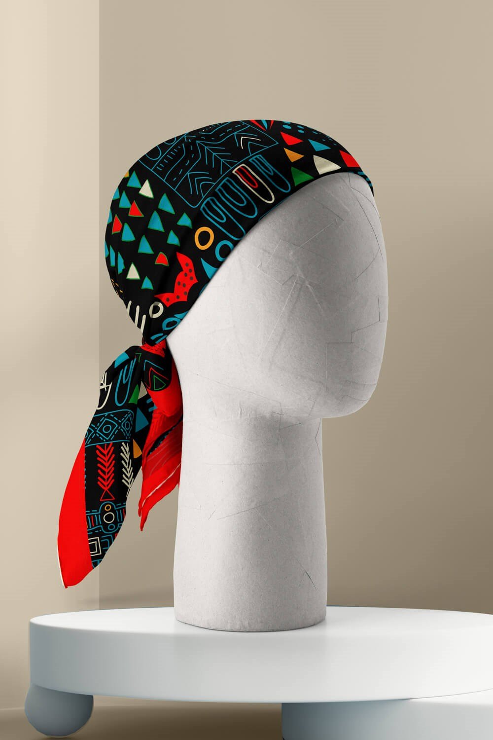 G97 Violla Balık Desenli Bandana
