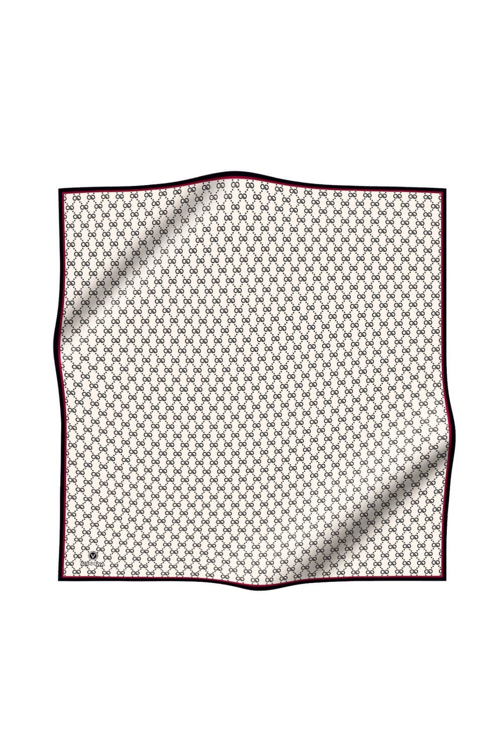 %57 İPEK %43 VİSKON Twill İpek Leopar Desenli Siyah - Krem Renkli 90x90 Eşarp Dikim Şekli : El Dikişi