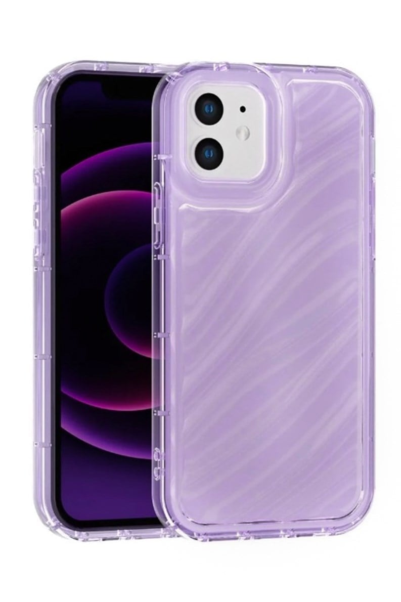 iPhone 11 Kılıf – Kabartmalı Parlak Desenli Darbe Emici Silikon Telefon Kılıfı
