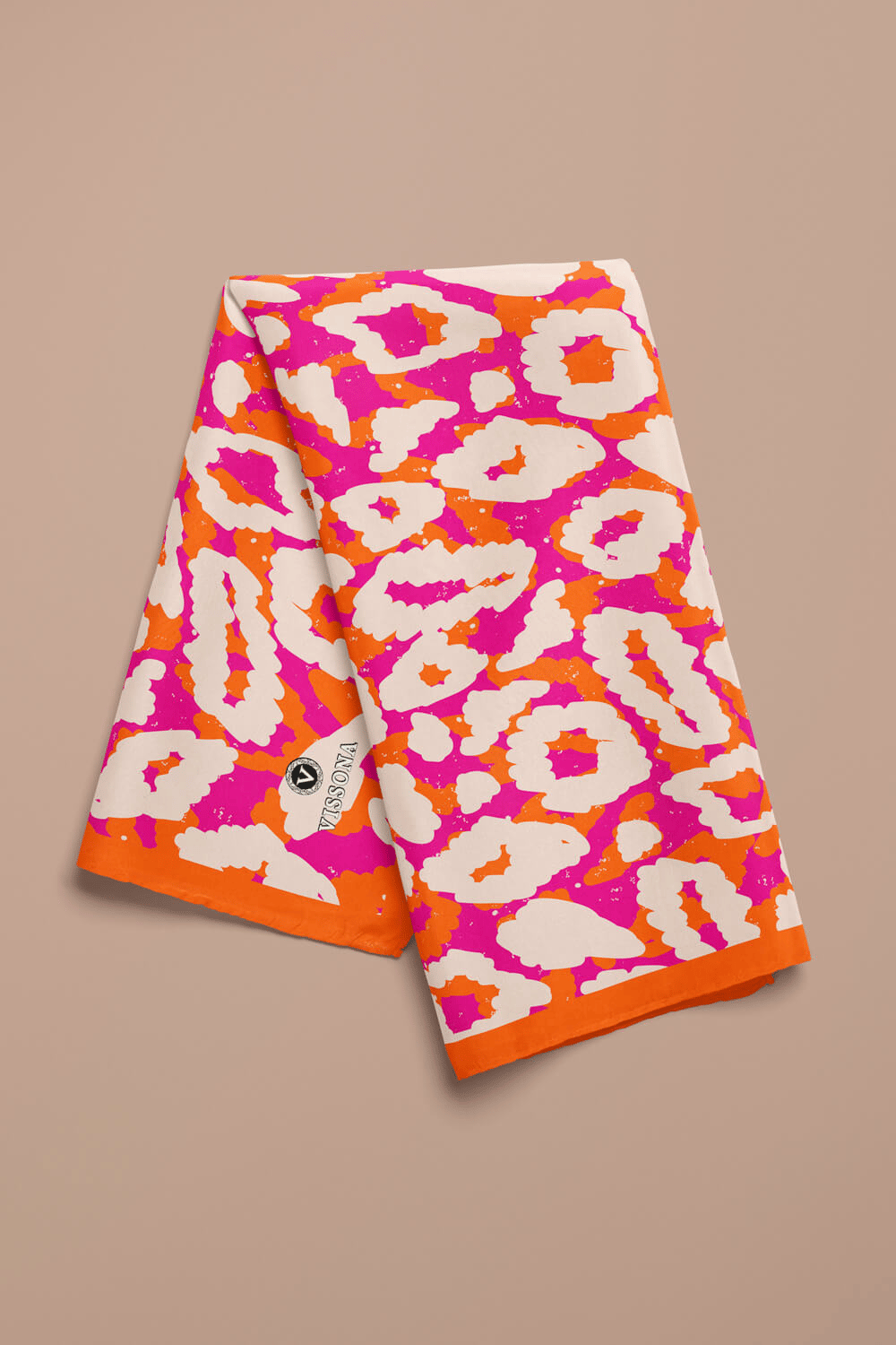 I97 Saten İpek Leopar Desenli Kadın Bandana