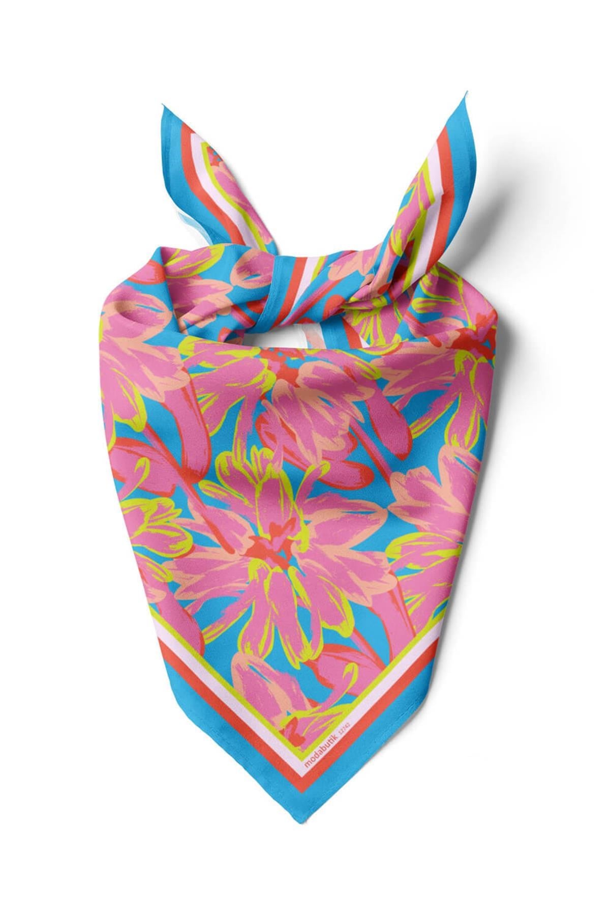 Violla WATERCOLOR FLORAL TASARIM BANDANA