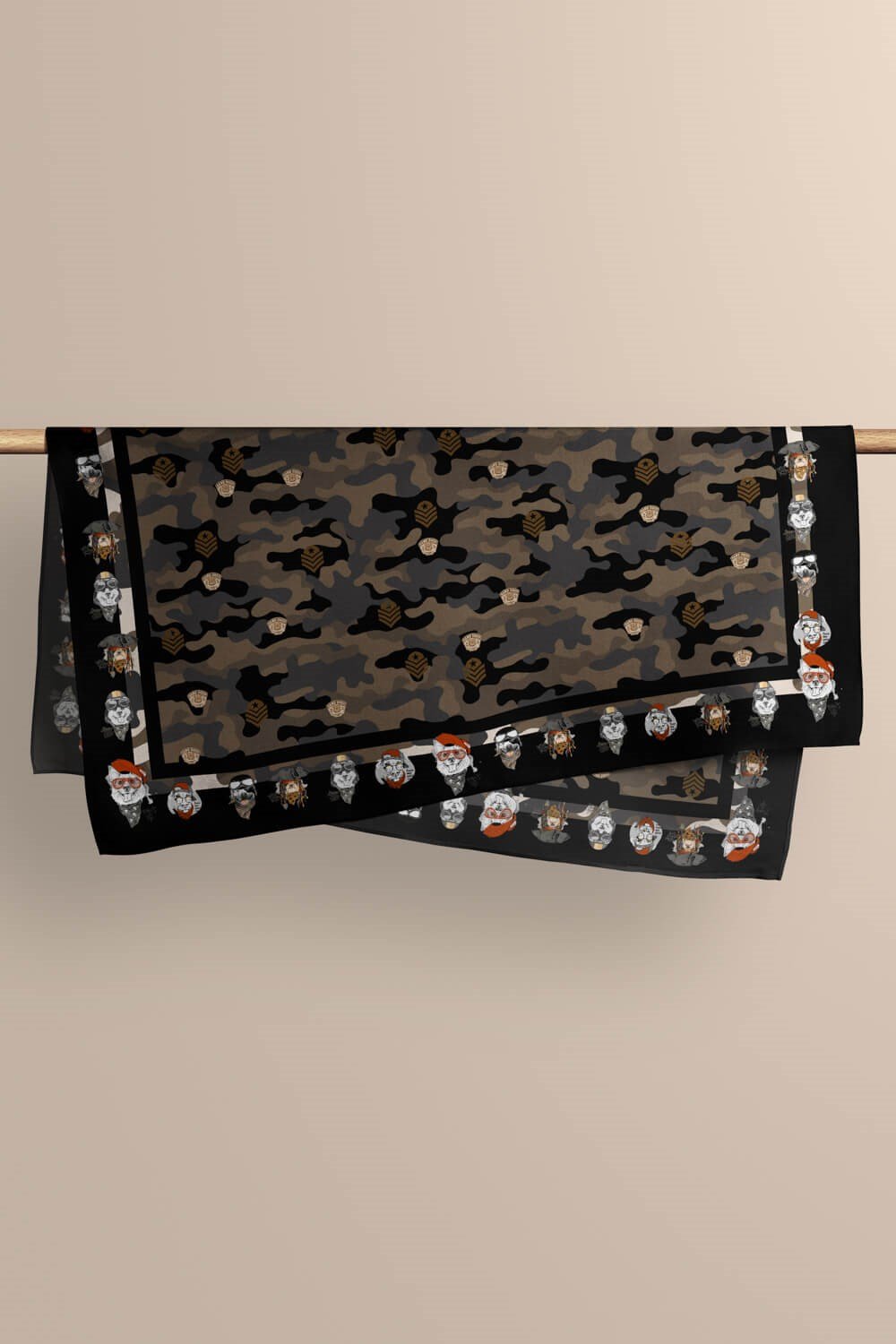 D5 Violla Köpek Bandanası Siyah 50x50