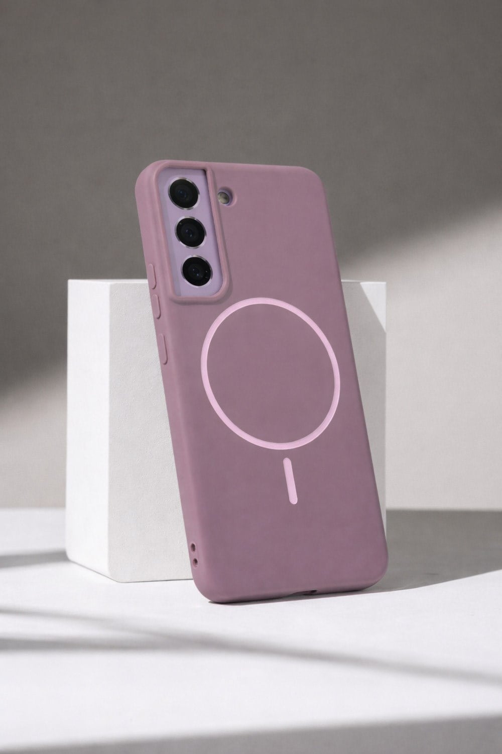 Samsung Galaxy S22 Plus Kılıf – İçi Kadife – MagSafe Uyumlu – Gül Kurusu Renk – Telefon Kılıfı