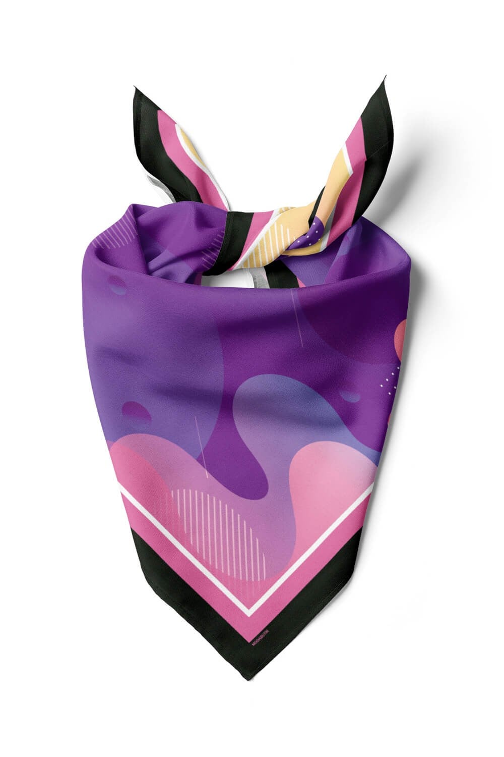 Violla C77 Kadın Mavi Soyut Desenli 50x50 Bandana DG01681-22