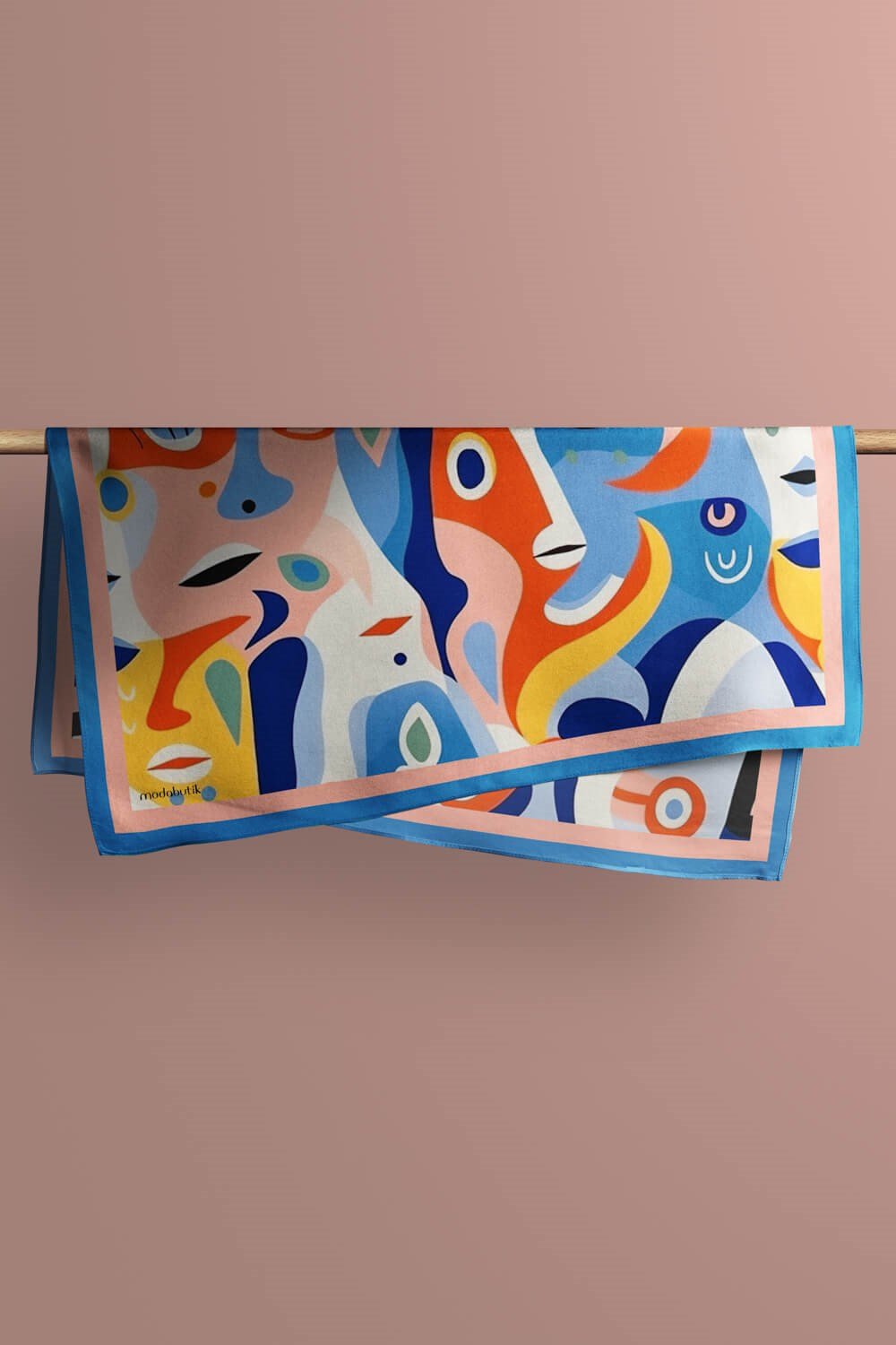 A66 Modabutik Portre Desenli Bandana