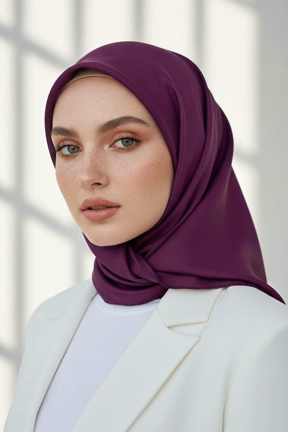 %100 Twill İpek Düz Şarabi Renkli Daha Tok Exclusive Serisi 90x90 Eşarp Dikim Şekli : El Dikişi