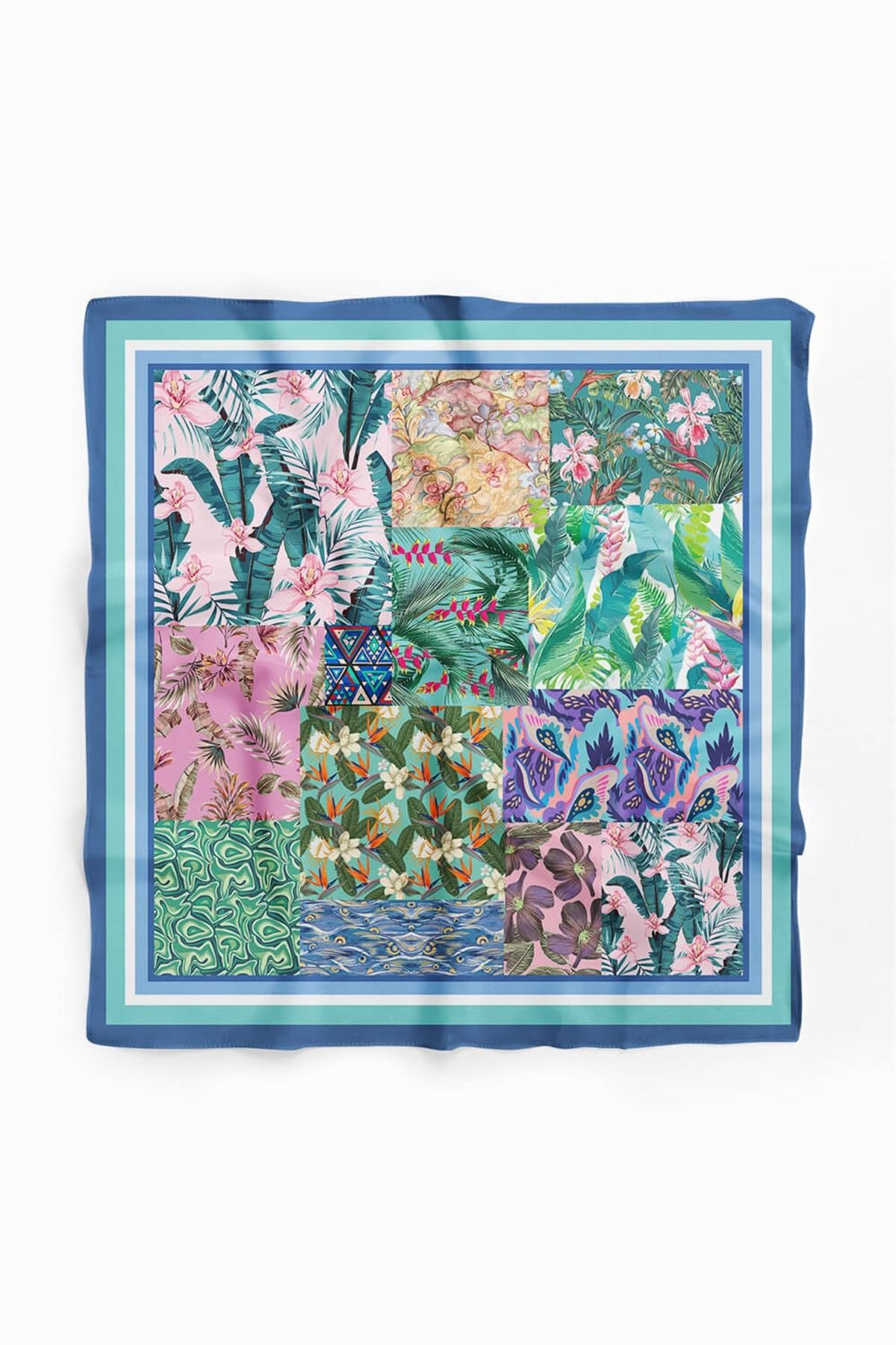 Violla TROPIC PATCHWORK TASARIMLI BANDANA DG12019