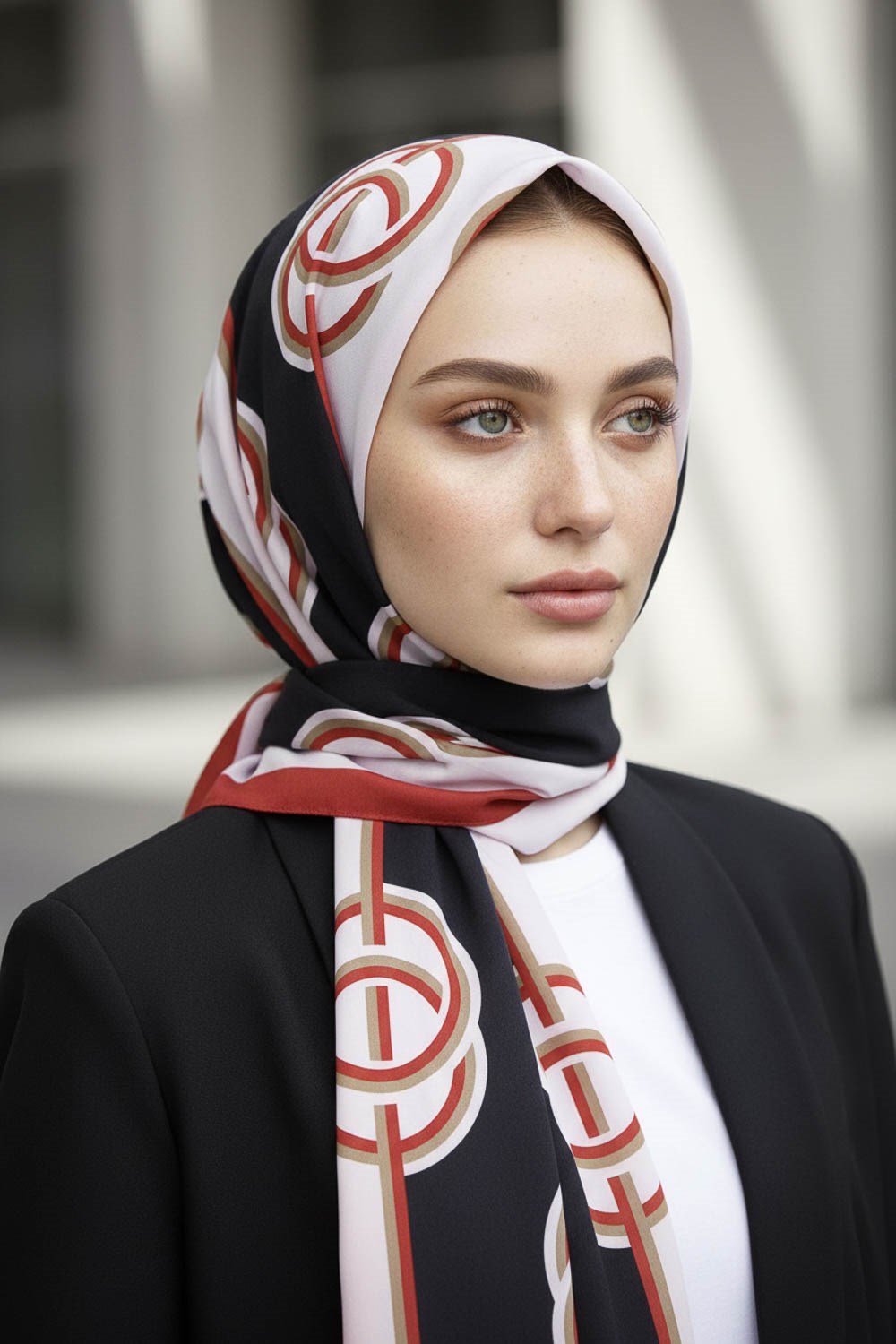 KREP ÇİZGİLİ DESENLİ BORDO RENKLİ 75X195 KIRIŞMAZ ŞAL