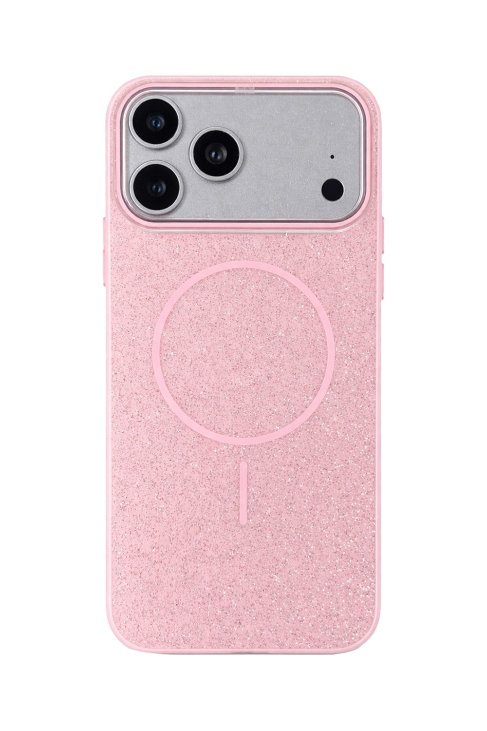 iPhone 17 Pro max Uyumlu Telefon Kılıfı Magsafe Wireless Şarj Özellikli Simli Lüks Silikon Kılıf