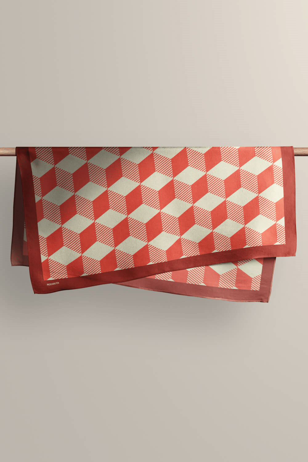 V44 Kadın Geometric Desenli Bandana 50x50 DG0123-22