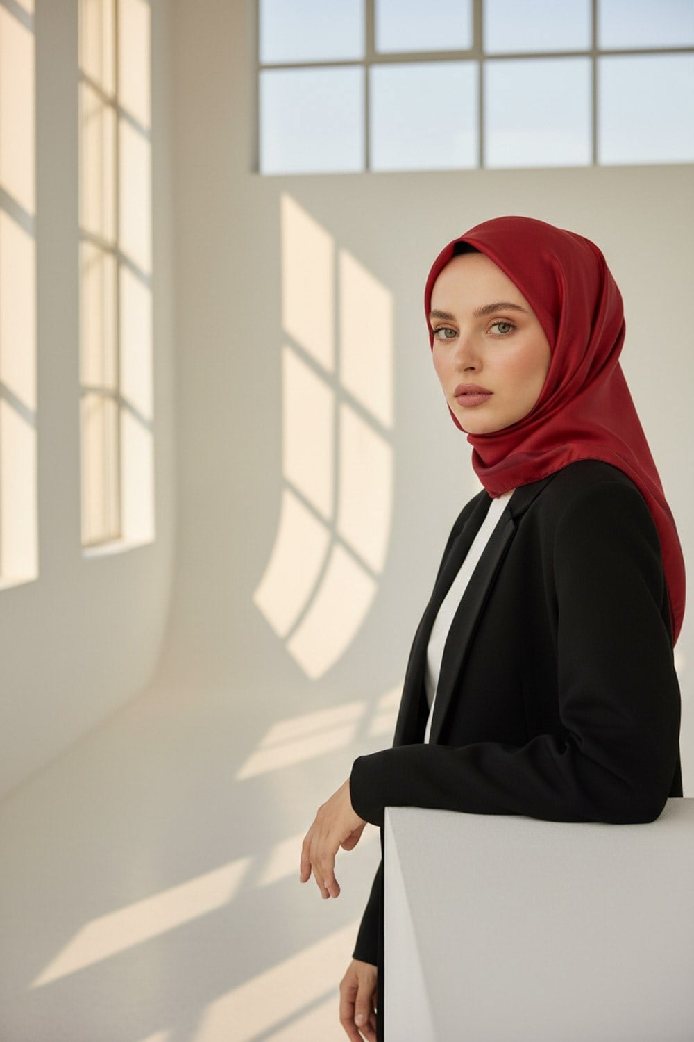 100% Twill İpek Düz Renk Bordür Desenli Bordo Renkli Daha Tok Exclusive Serisi 90x90 Dikim Şekli : El Dikişi Eşarp