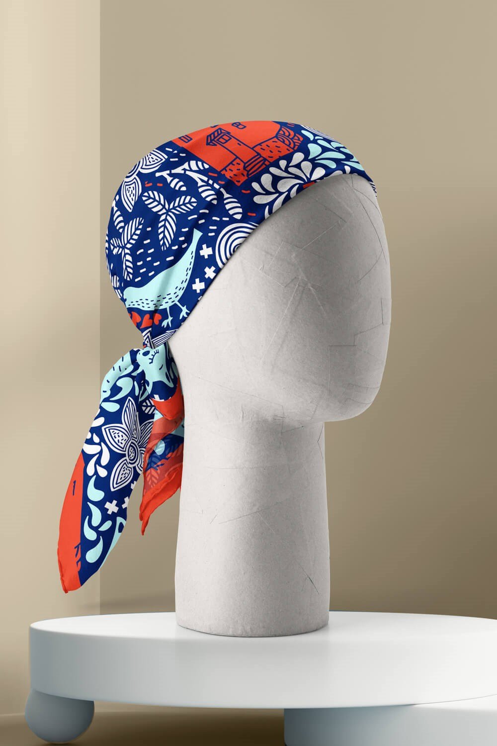 B31 Violla Tilki Desenli Bandana