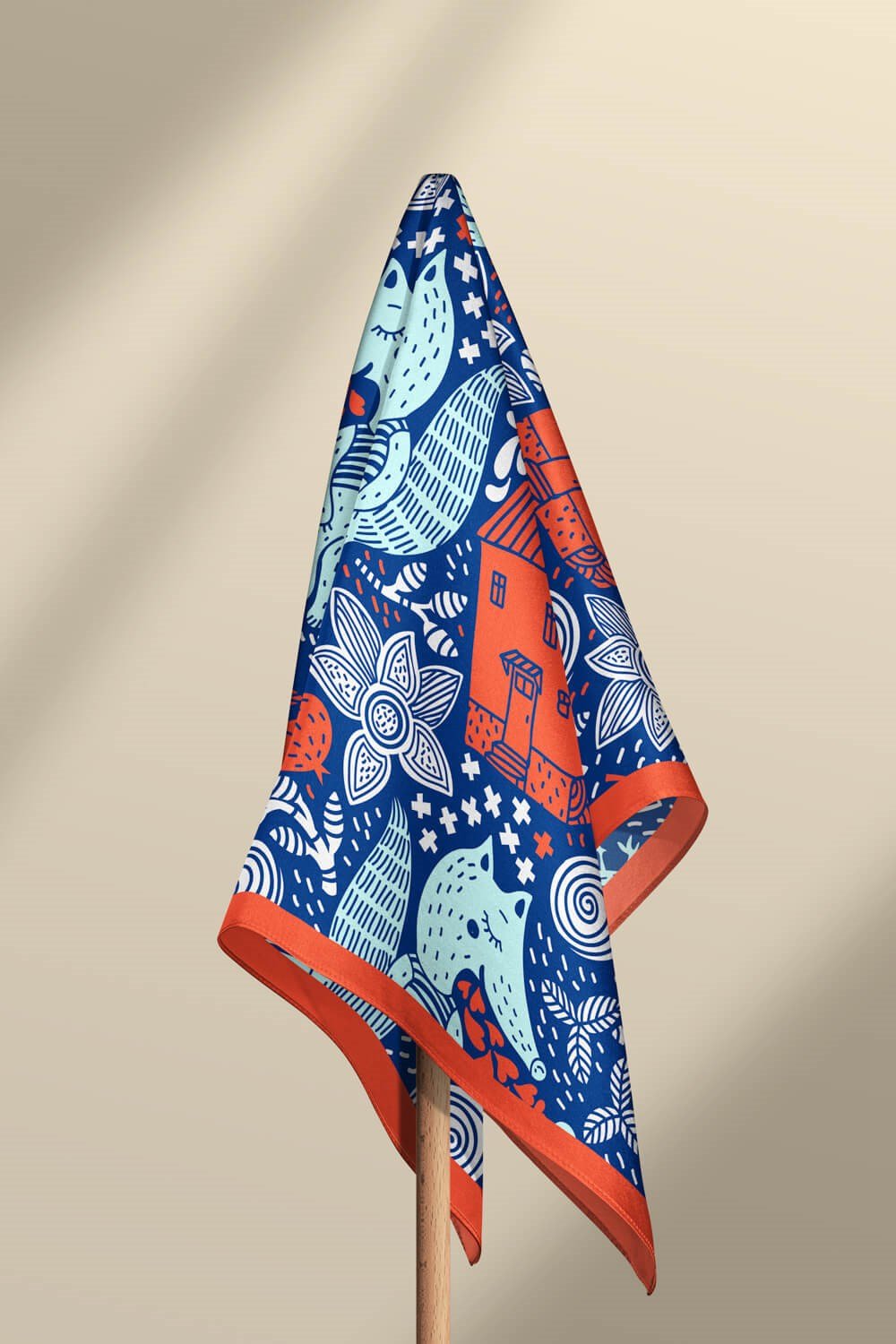 B31 Violla Tilki Desenli Bandana