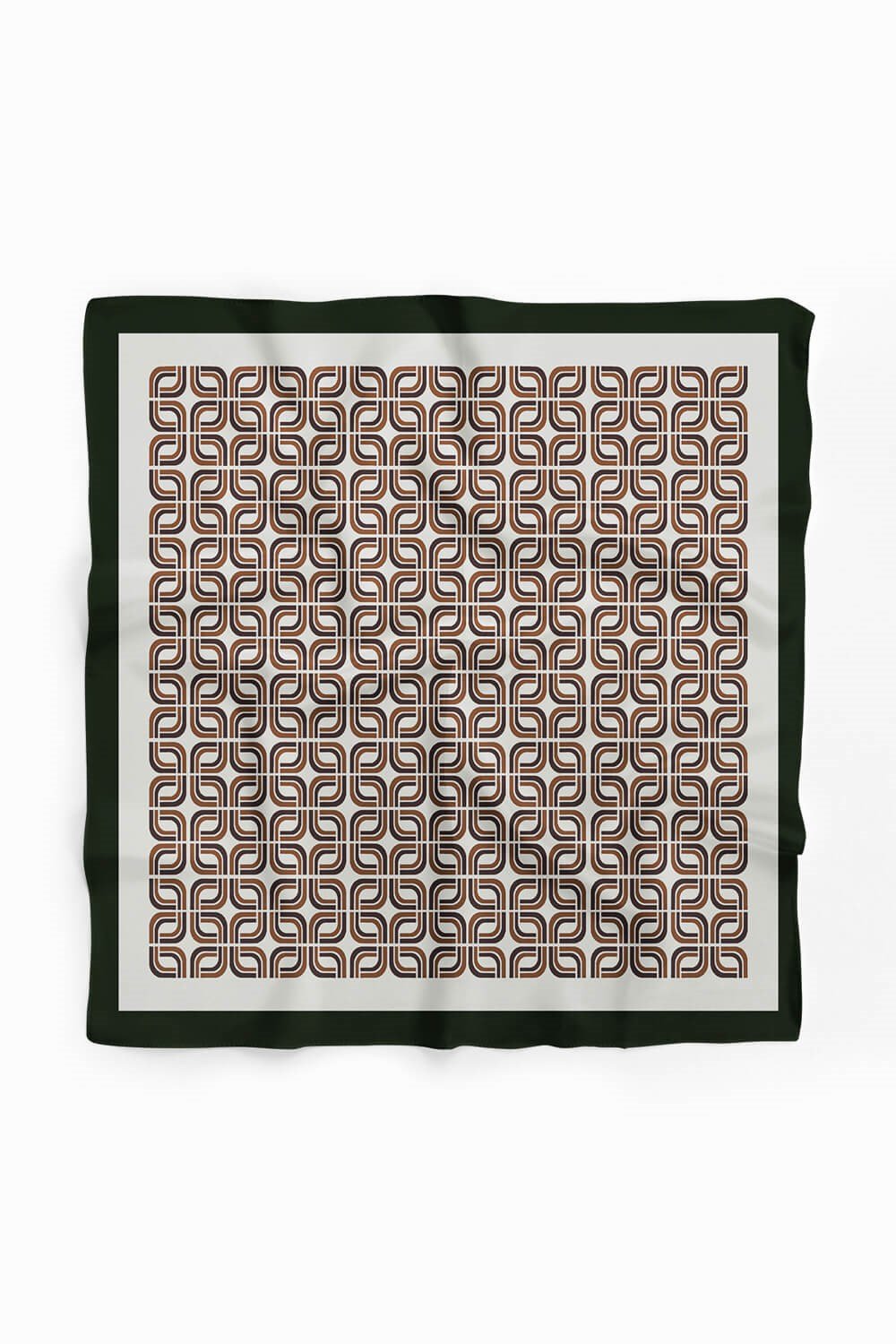 Violla B32 Kadın Gri Geometrik Desenli 50x50 Bandana HYL DG01592-22