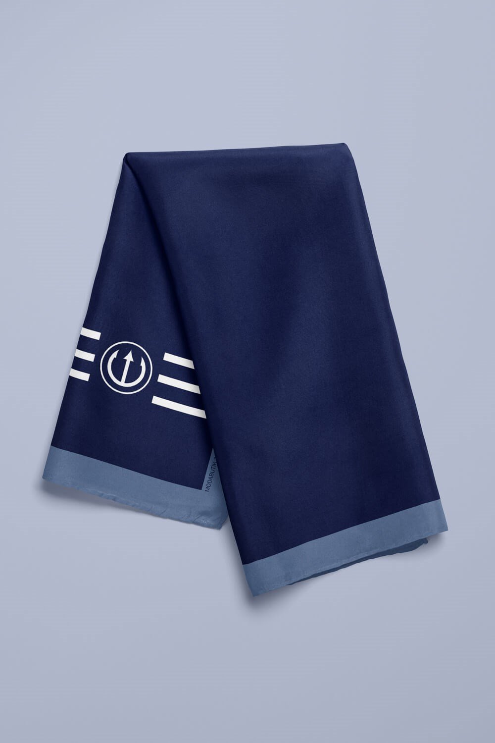 Violla G51 Kadın Beyaz Mavi Marinover Desenli 50x50 Bandana
