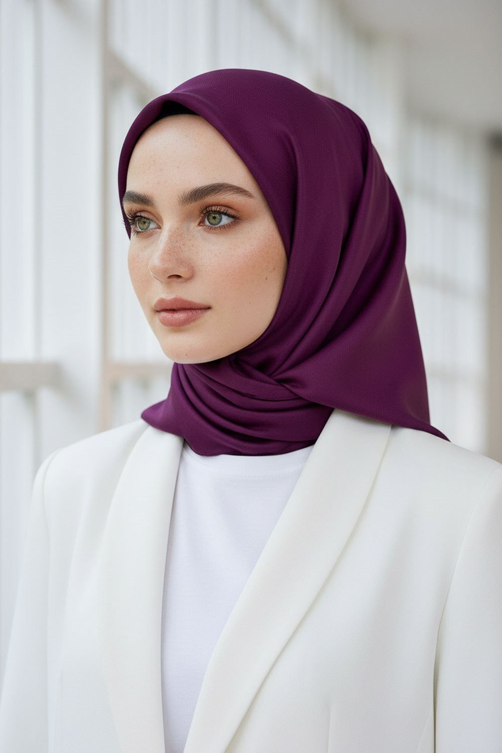 %100 Twill İpek Düz Şarabi Renkli Daha Tok Exclusive Serisi 90x90 Eşarp Dikim Şekli : El Dikişi
