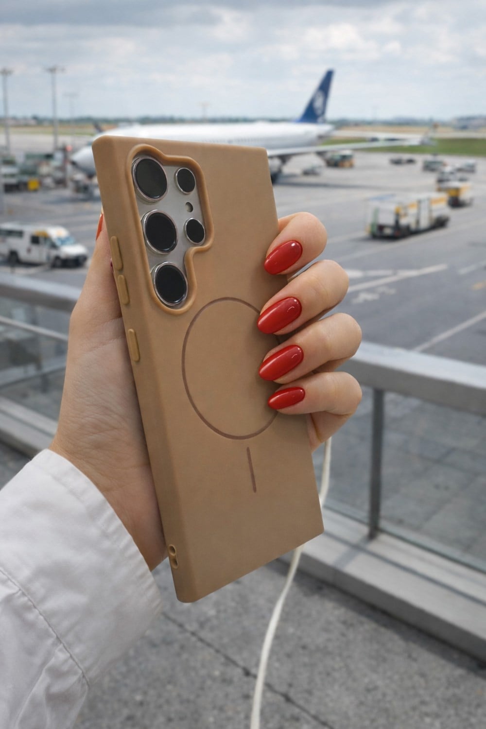 Samsung Galaxy S24 Ultra Kılıf – İçi Kadife – MagSafe Uyumlu – Camel Renk – Telefon Kılıfı