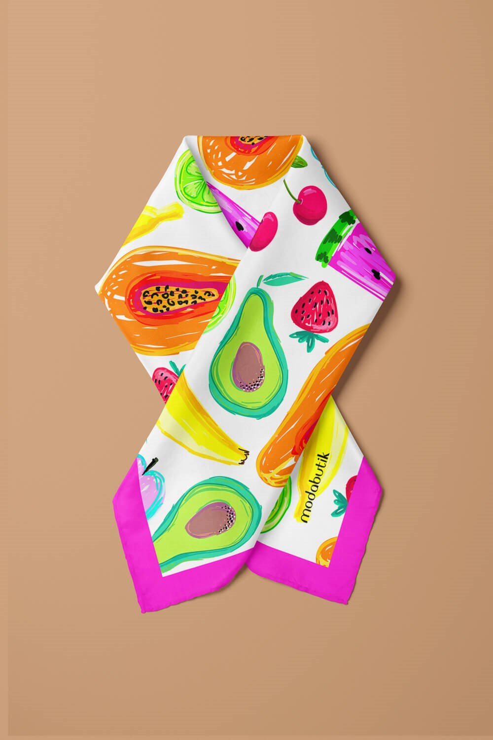 G96 Violla Meyve Desenli Bandana