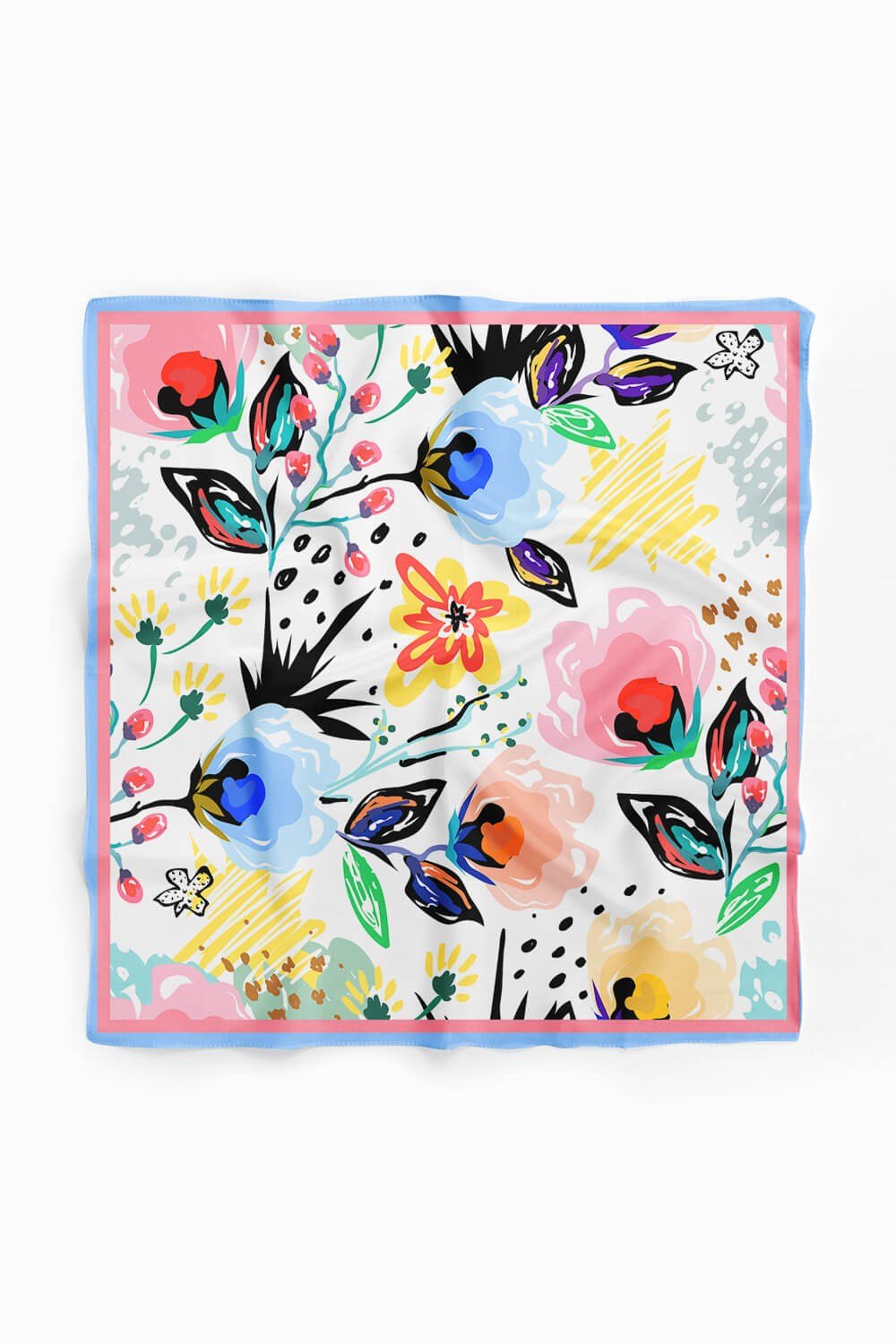 B7 Violla Çiçek Desenli Bandana