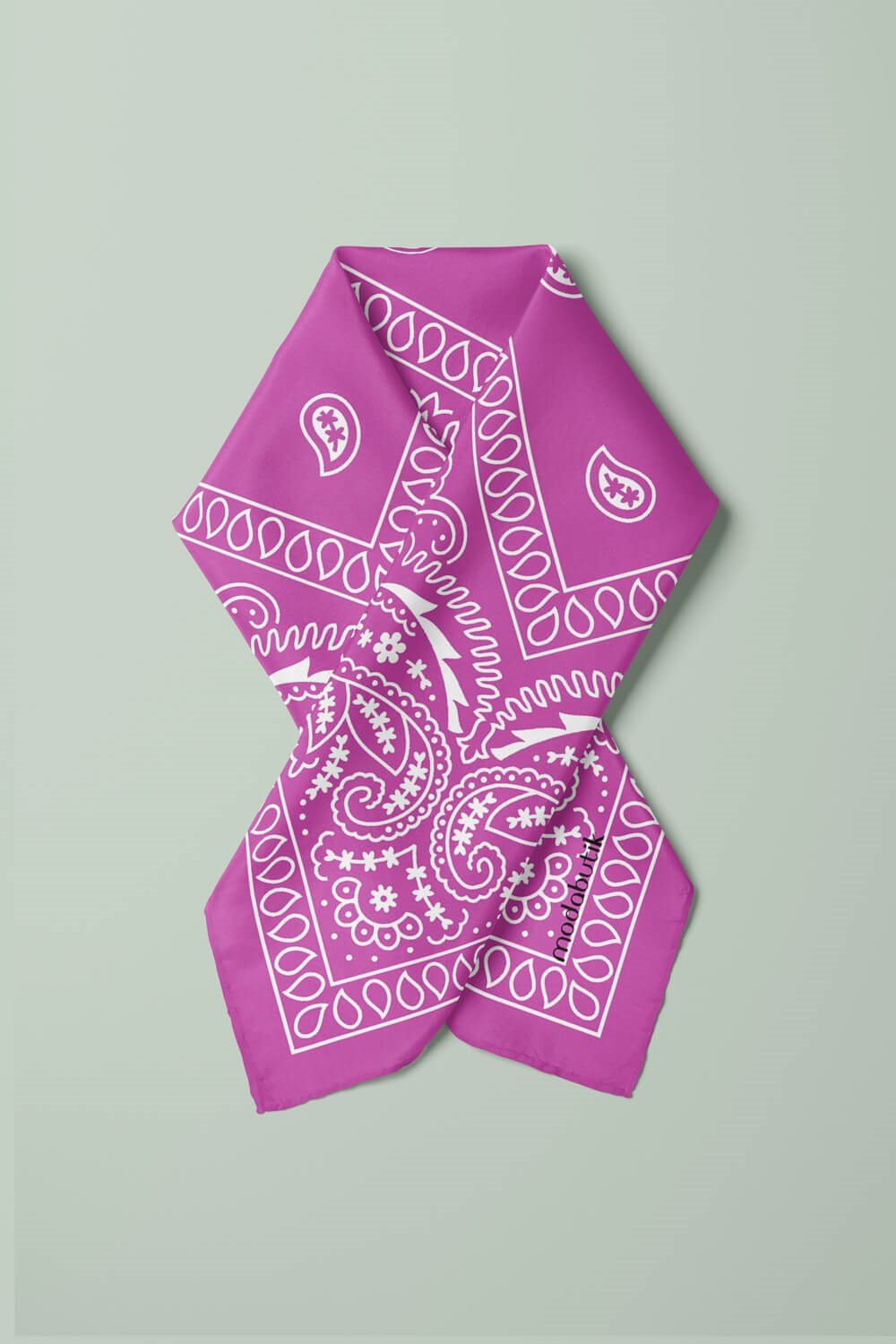 C103 Violla Şal Desenli Bandana Pembe 35.1112.24.A