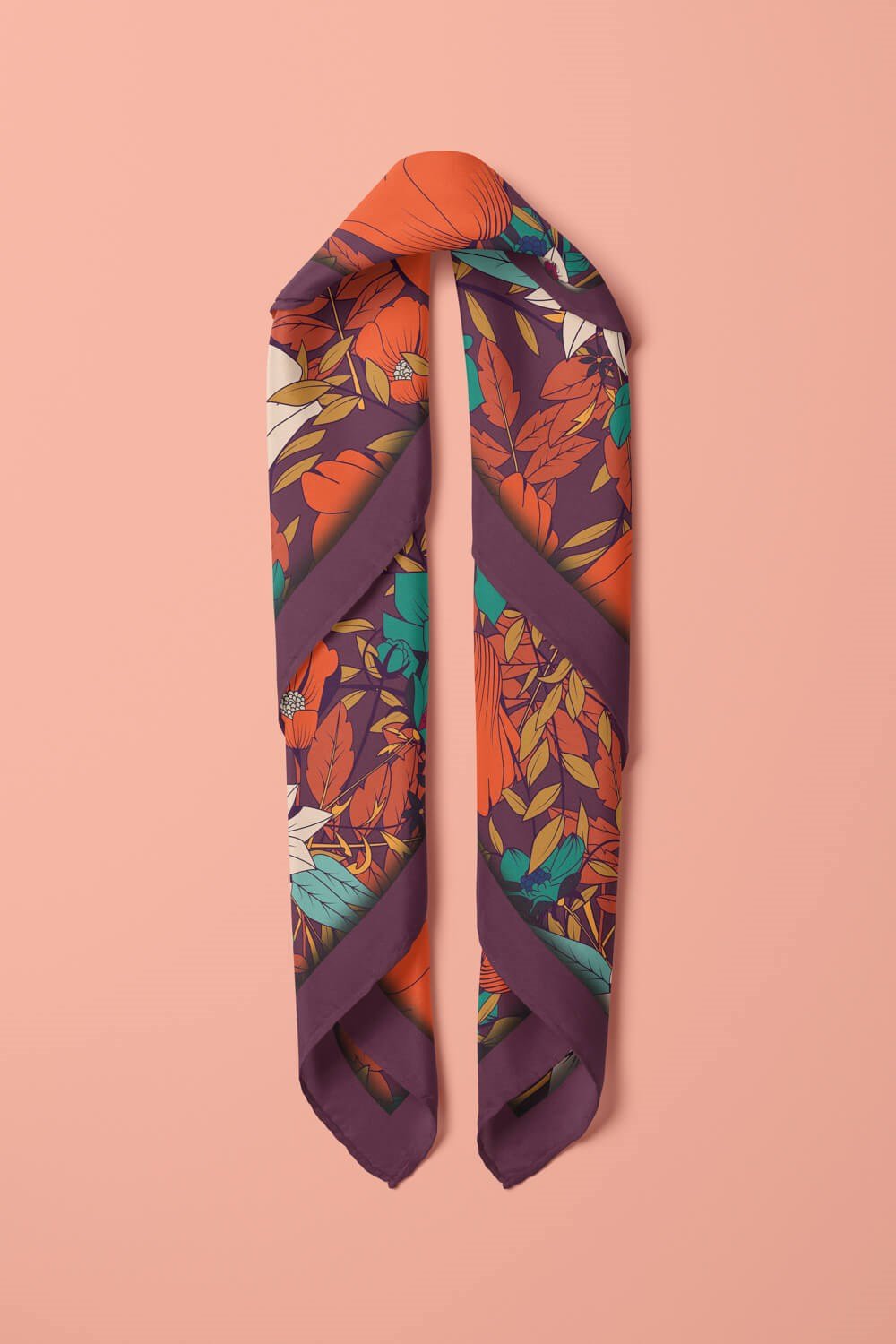 Violla Çiçek Desenli Bandana