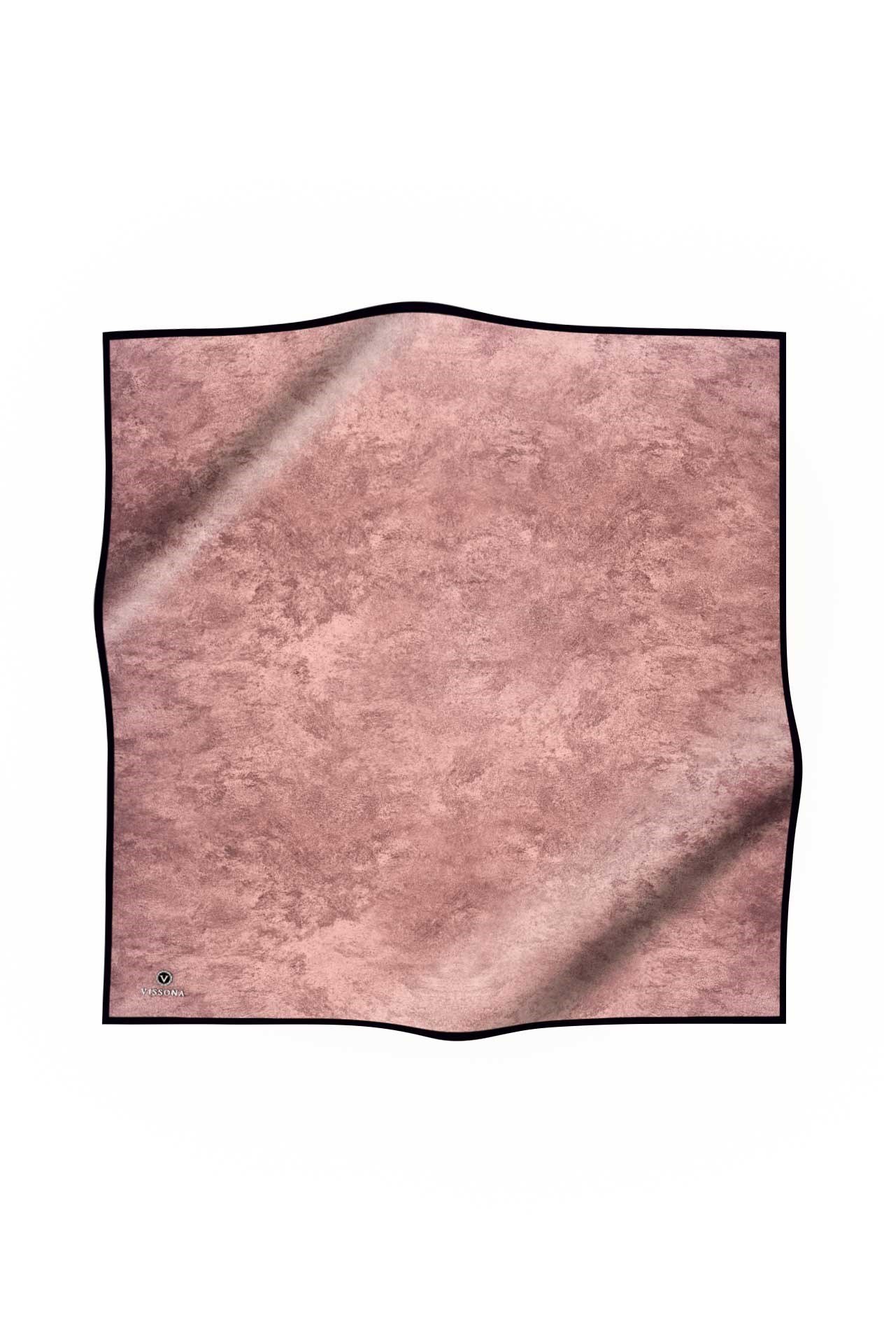 % 57 İPEK % 43 VİSKON Twill İpek Doku Desenli Pudra Renkli 90x90 Eşarp Dikim Şekli : El Dikişi