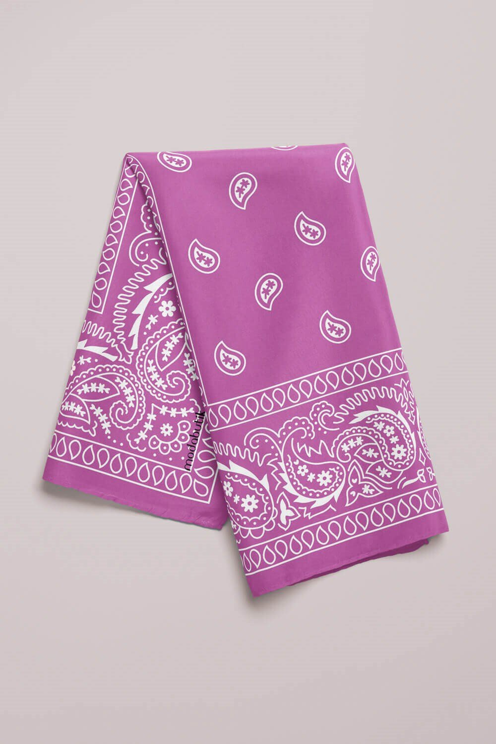 D81 Violla Şal Desenli Bandana
