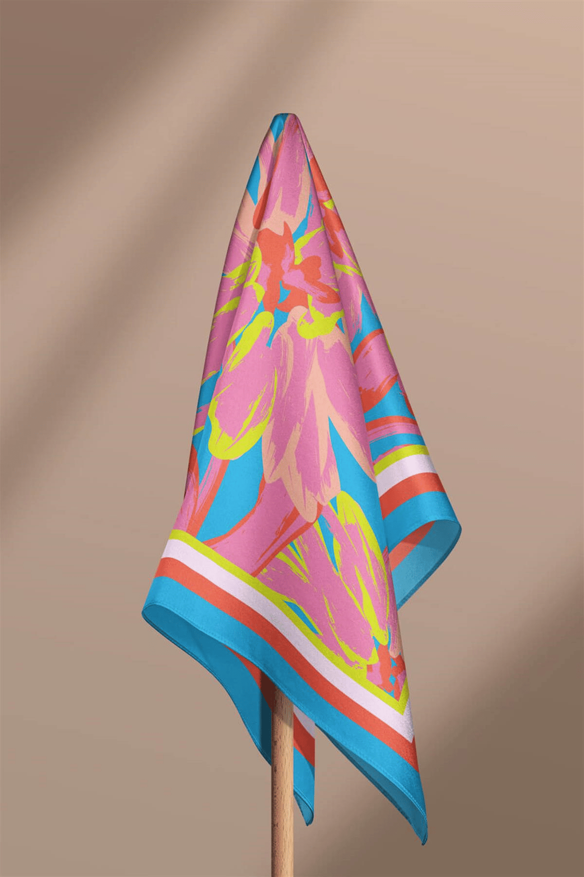 WATERCOLOR FLORAL TASARIM BANDANA