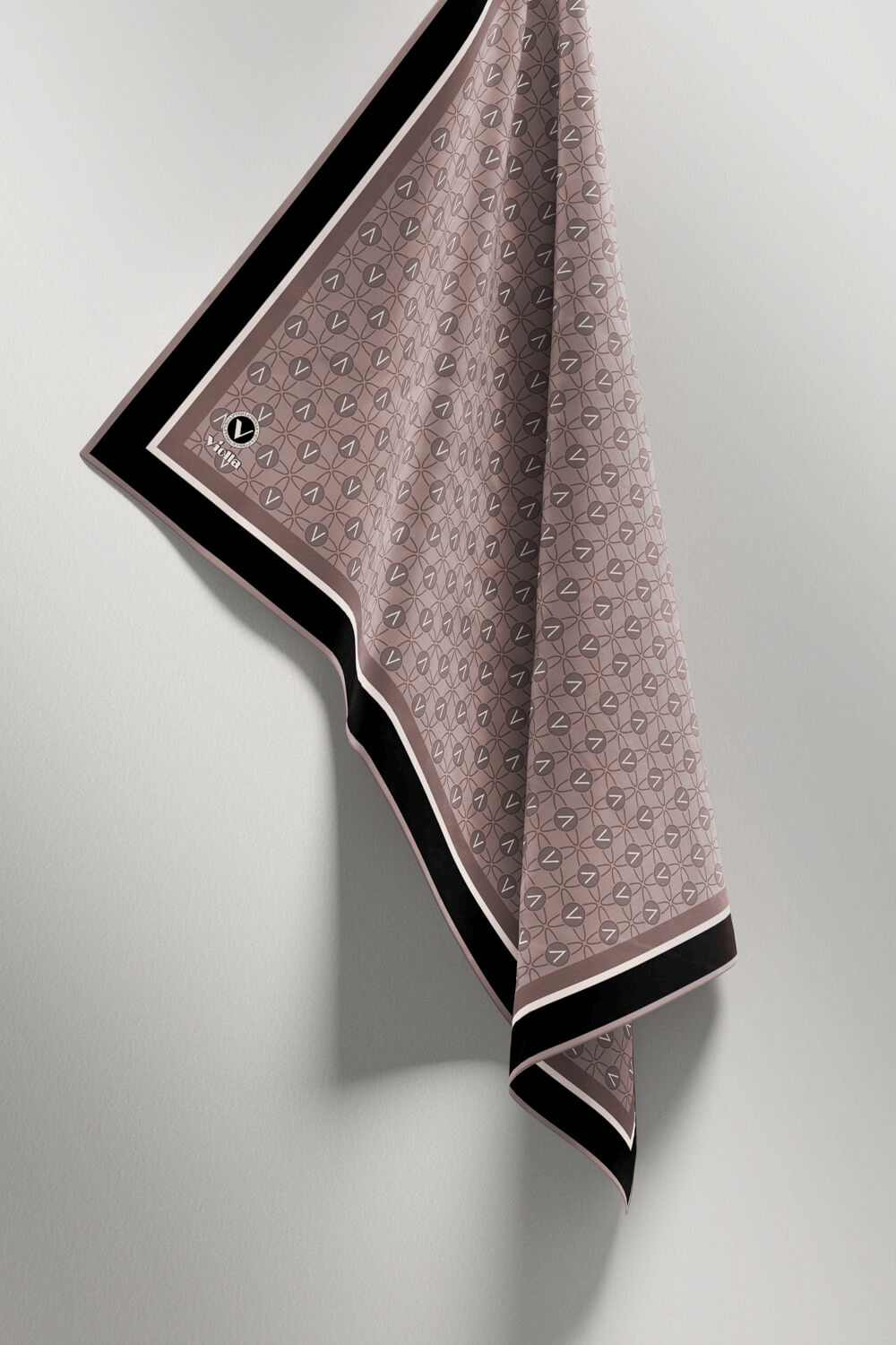 Twill V Desenli Taş Renkli 90x90 Eşarp (İpek İçermez) Dikim Şekli : El Dikişi