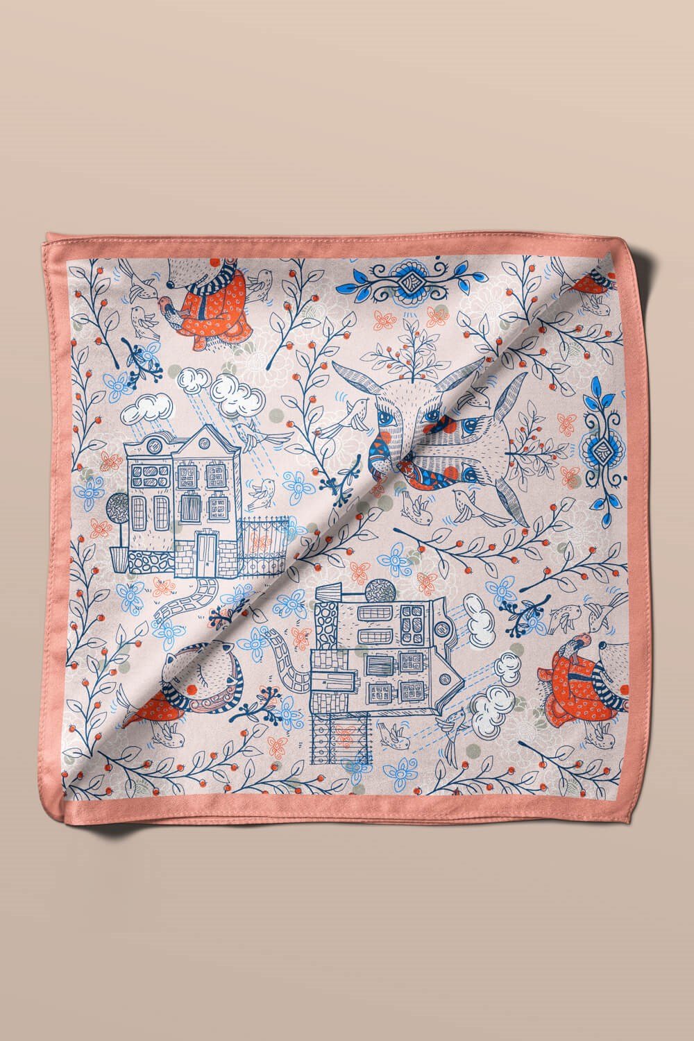 A32 Violla Geyik Desenli Bandana