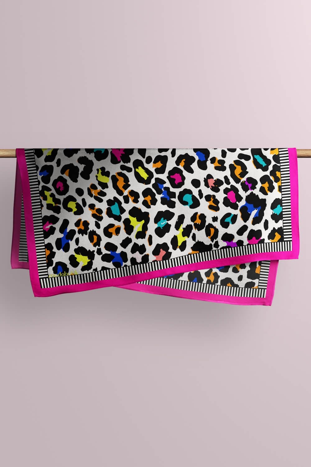 B42 Violla Renkli Leopar Desenli Bandana